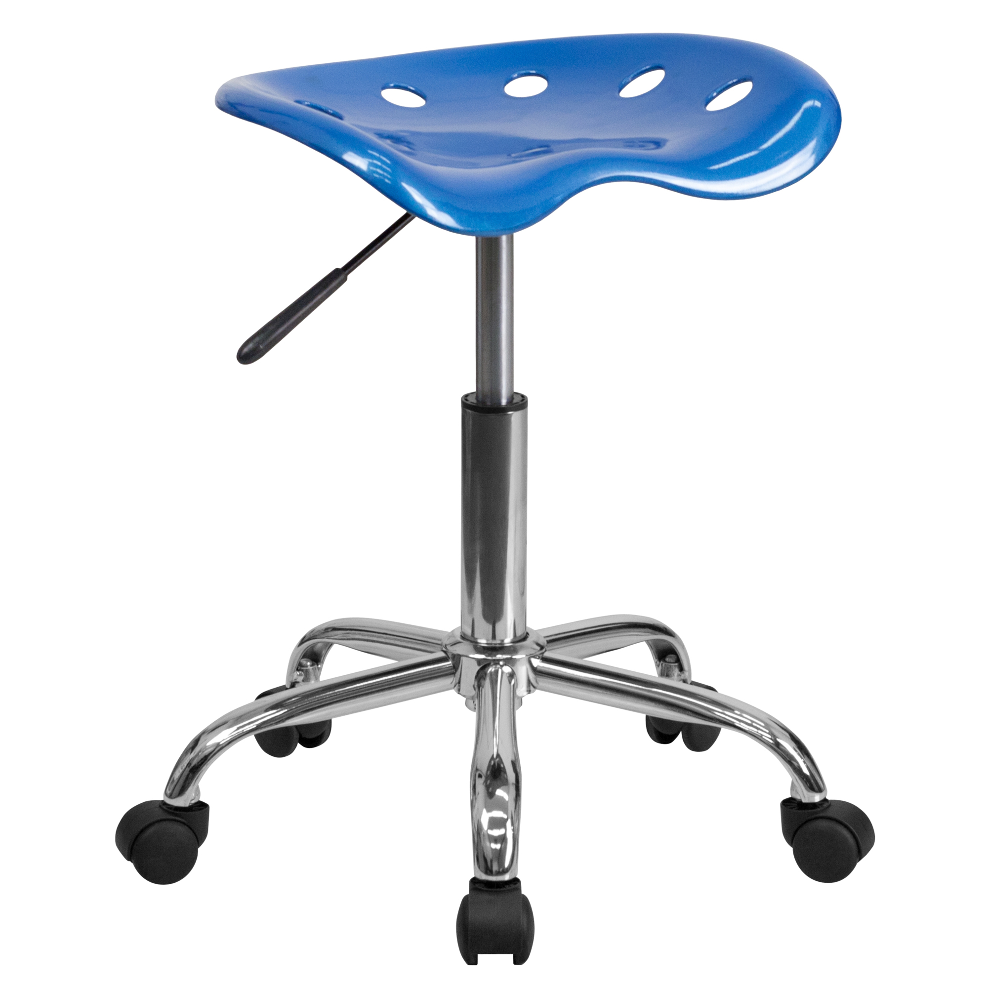 Flash Furniture, Vibrant Bright Blue Tractor Seat and Chrome Stool, Primary Color Blue, Included (qty.) 1, Model LF214ABRIBLU