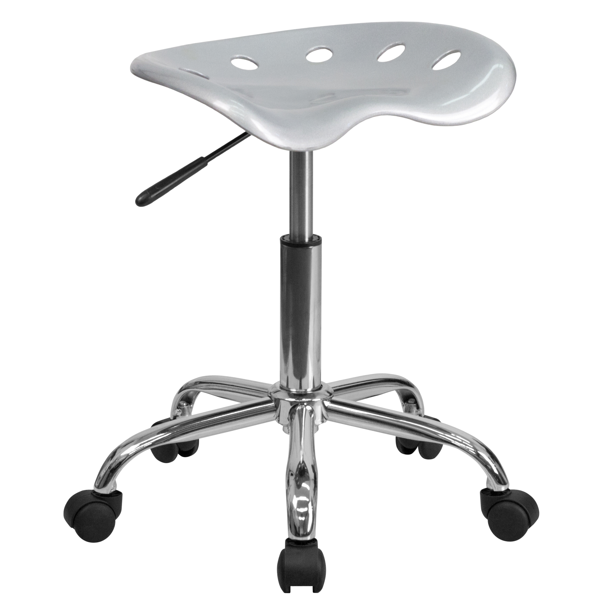 Flash Furniture, Vibrant Silver Tractor Seat and Chrome Stool, Primary Color Gray, Included (qty.) 1, Model LF214ASILVER