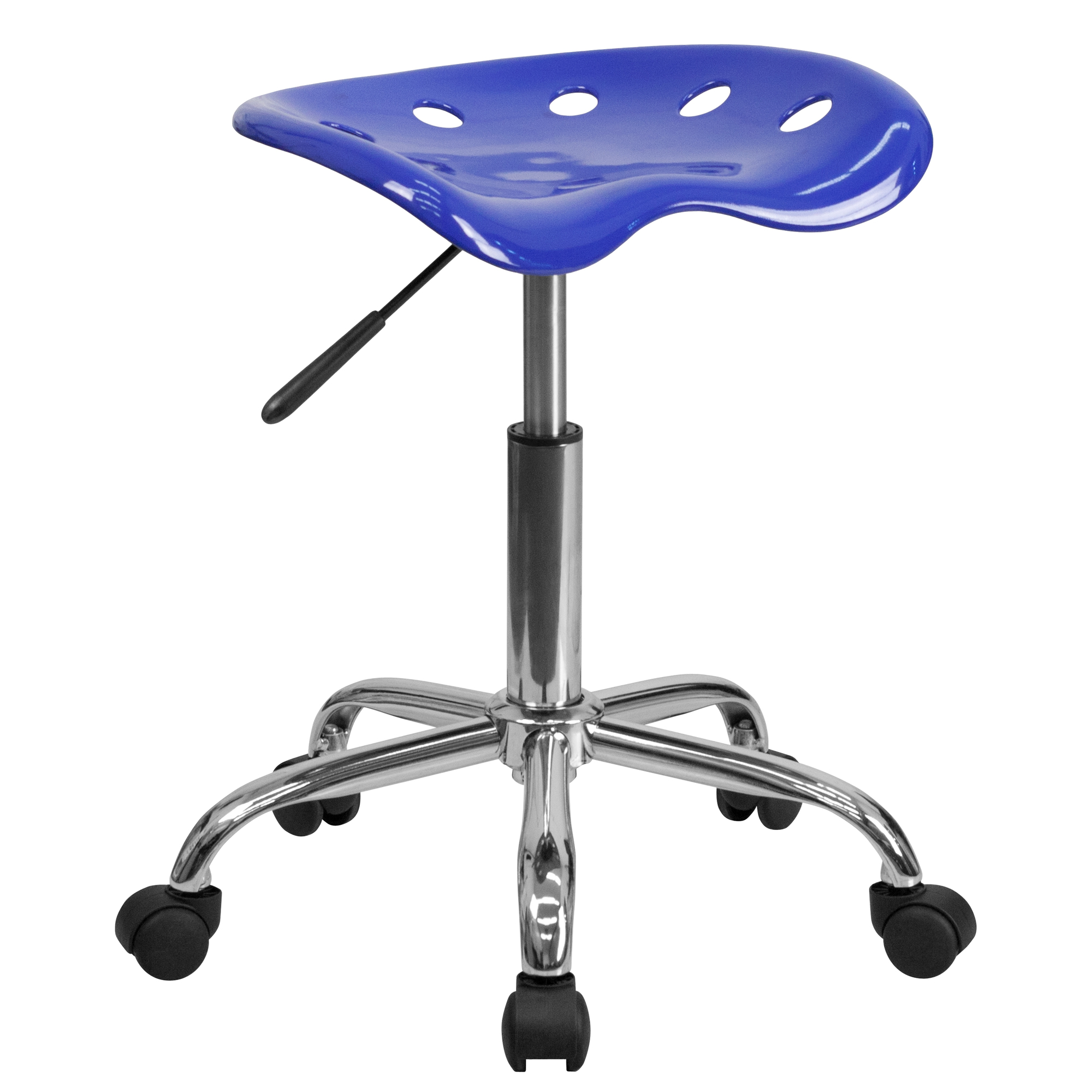 Vibrant Nautical Blue Tractor Seat Chrome Stool, Primary Color Blue, Included (qty.) 1, Model - Flash Furniture LF214ANTCLBLUE