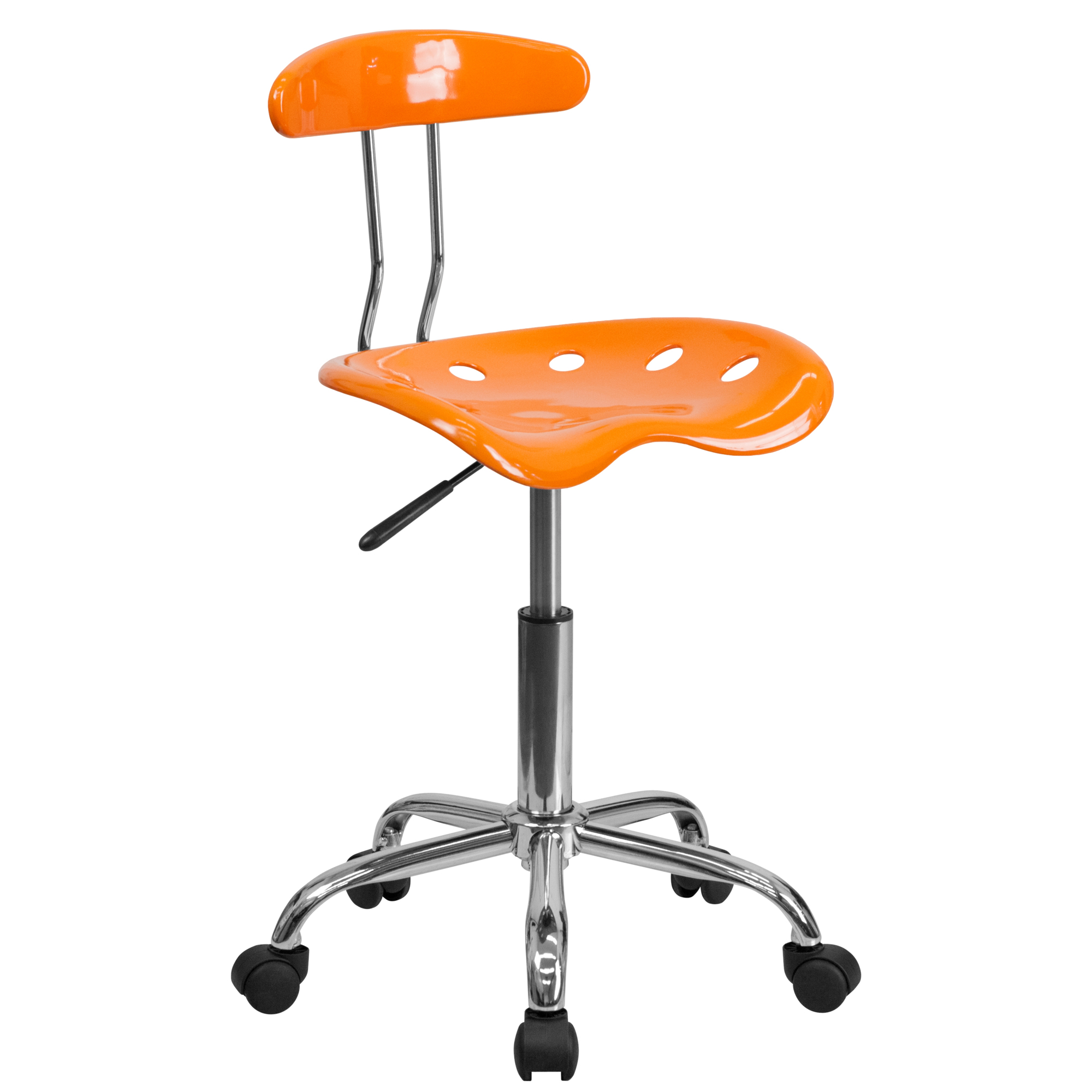 Flash Furniture, Vibrant Orange and Chrome Swivel Task Chair, Primary Color Orange, Included (qty.) 1, Model LF214ORANYELL