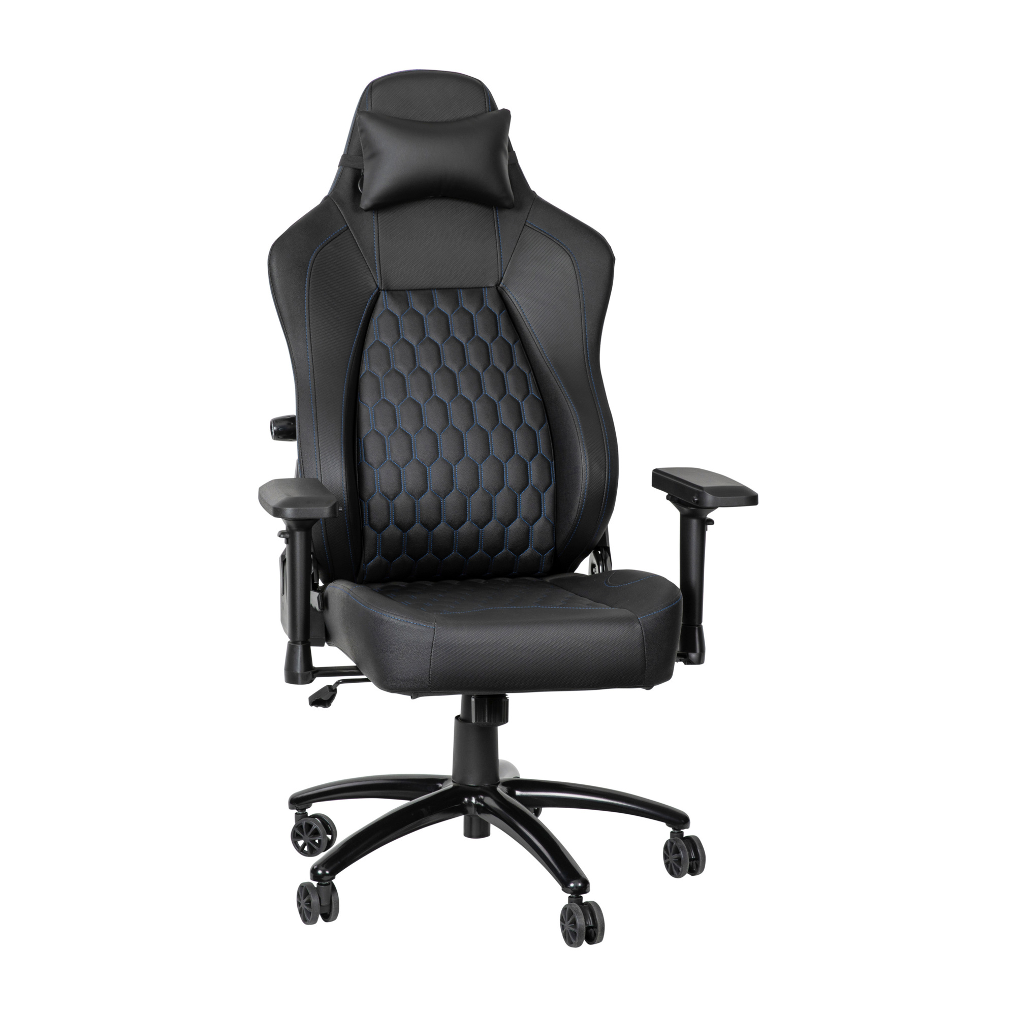 Flash Furniture, Black/Blue 4D Armrest Gaming Chair with Lumbar, Primary Color Blue, Included (qty.) 1, Model SY088BL