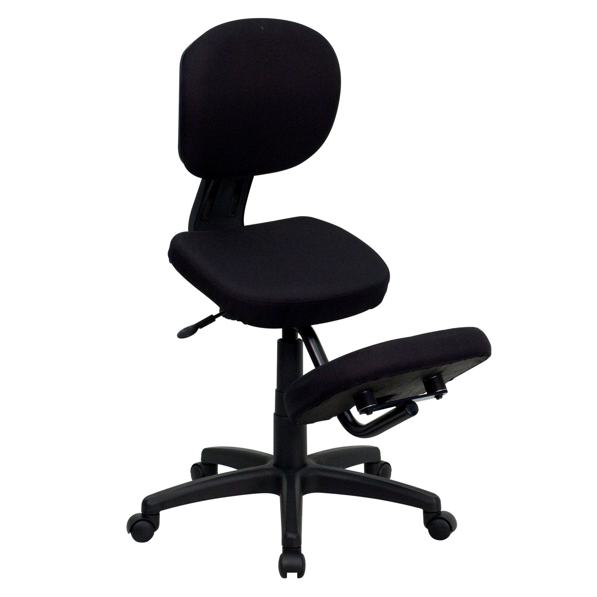 Flash Furniture, Black Fabric Kneeling Posture Task Chair with Back, Primary Color Black, Included (qty.) 1, Model WL1430