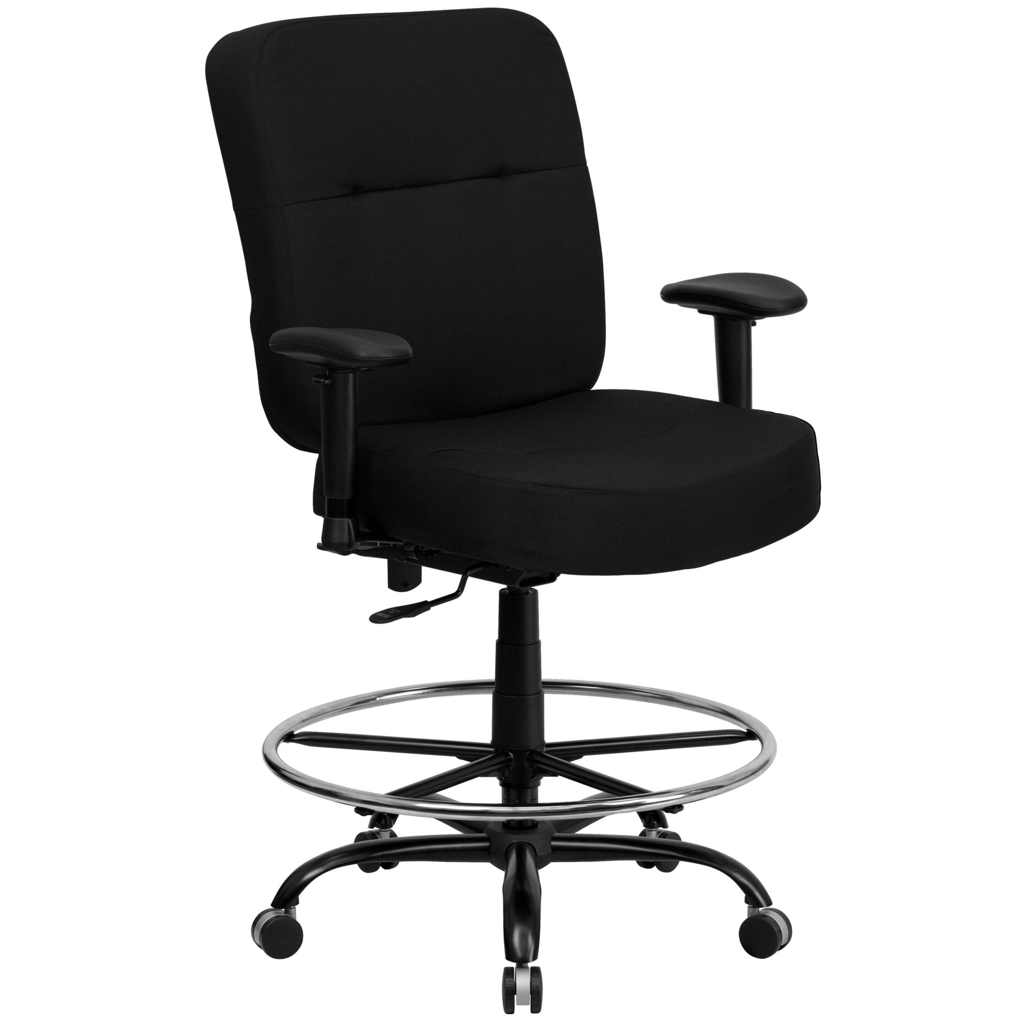 Flash Furniture, 400 lb. Rated High Back Black Fabric Draft Chair, Primary Color Black, Included (qty.) 1, Model WL735SYGBKAD