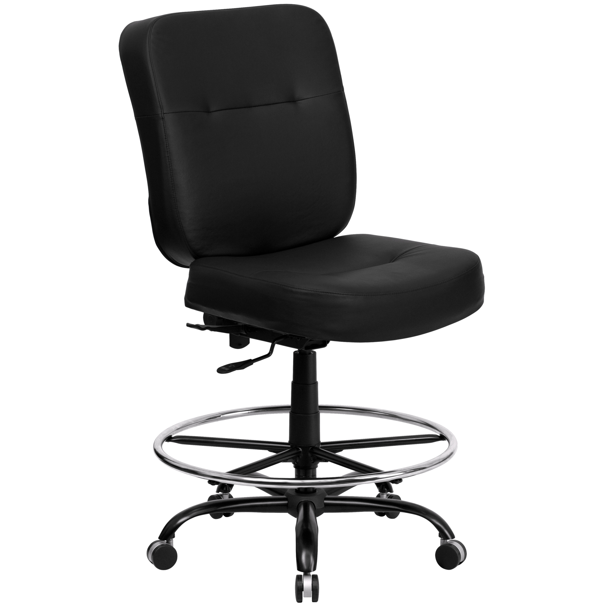 Flash Furniture, Big Tall 400 lb. Rated Black LeatherSoft Chair, Primary Color Black, Included (qty.) 1, Model WL735SYGBKLEAD