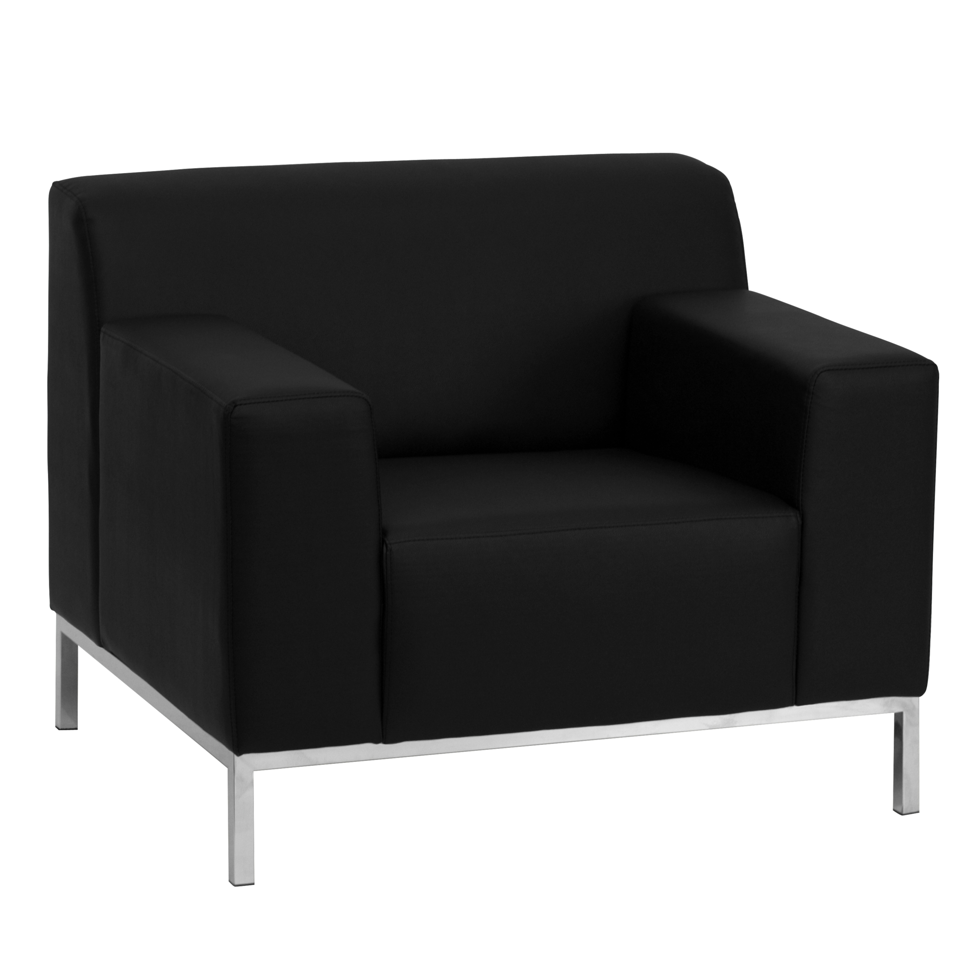 Flash Furniture, Black LeatherSoft Chair with Line Stitching, Primary Color Black, Included (qty.) 1, Model ZBDEFNTY809CHBK