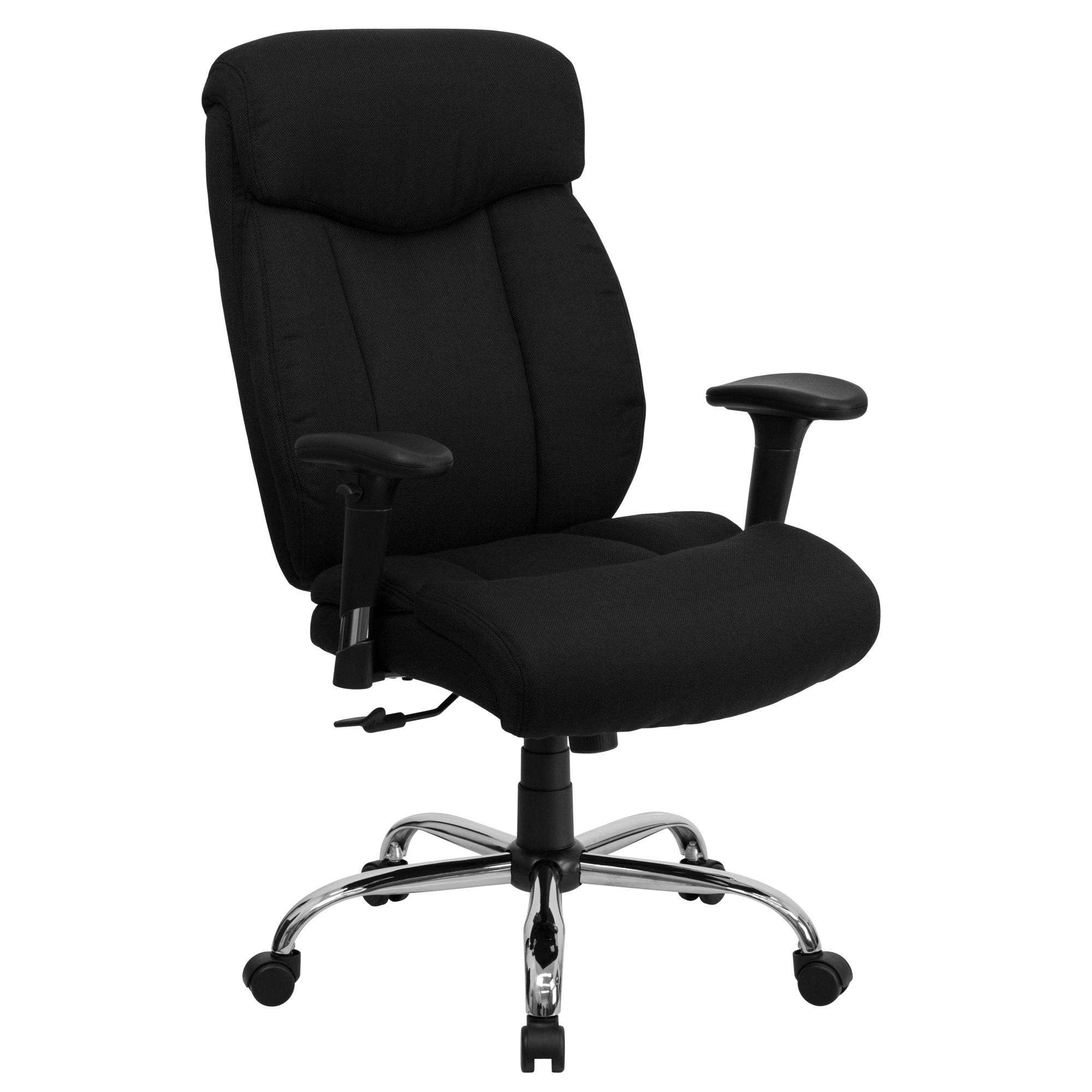 Flash Furniture, Big Tall 400 lb. Rated Black Fabric Chair, Primary Color Black, Included (qty.) 1, Model GO1235BKFABA
