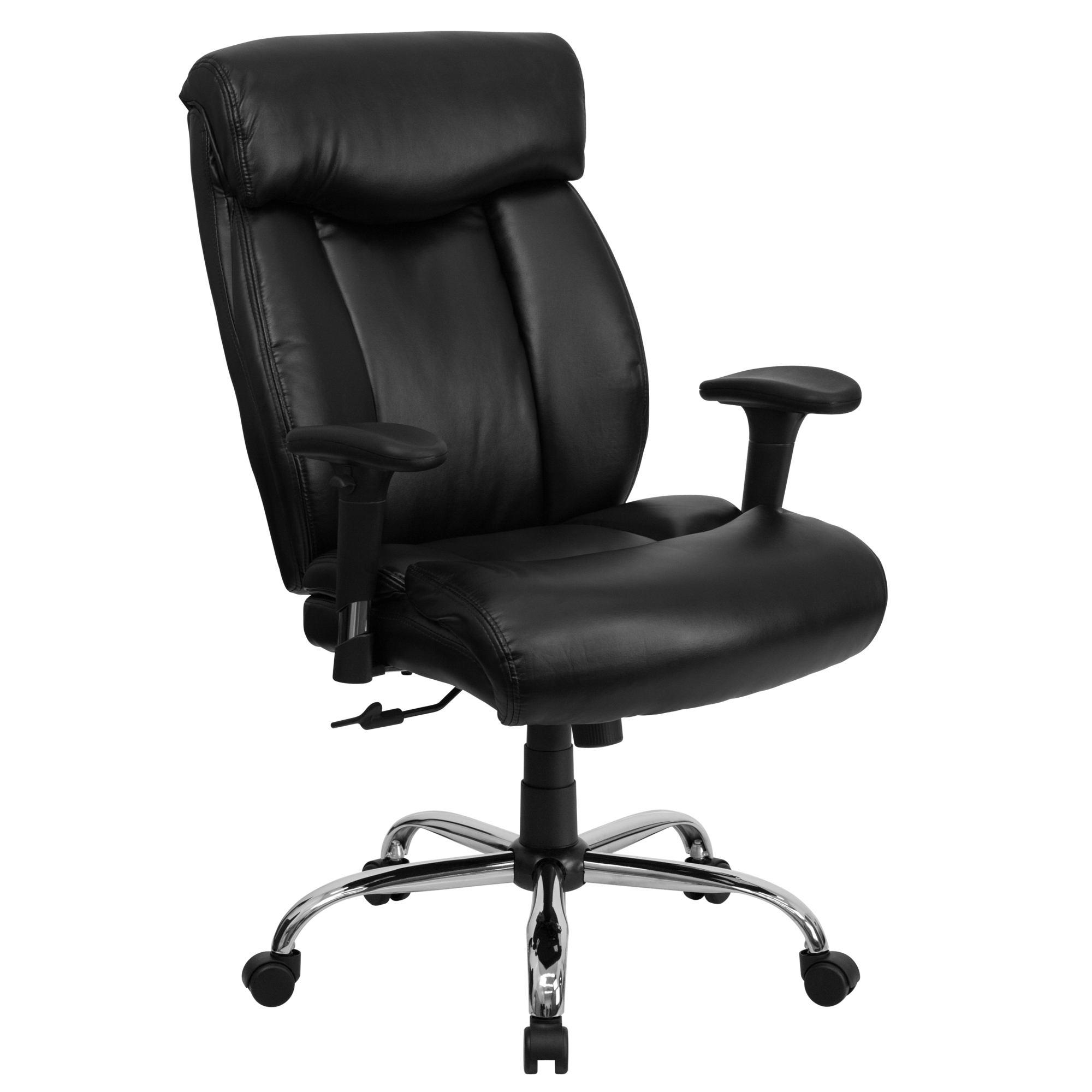 Flash Furniture, Big Tall 400 lb. Rated Black LeatherSoft Chair, Primary Color Black, Included (qty.) 1, Model GO1235BKLEAA