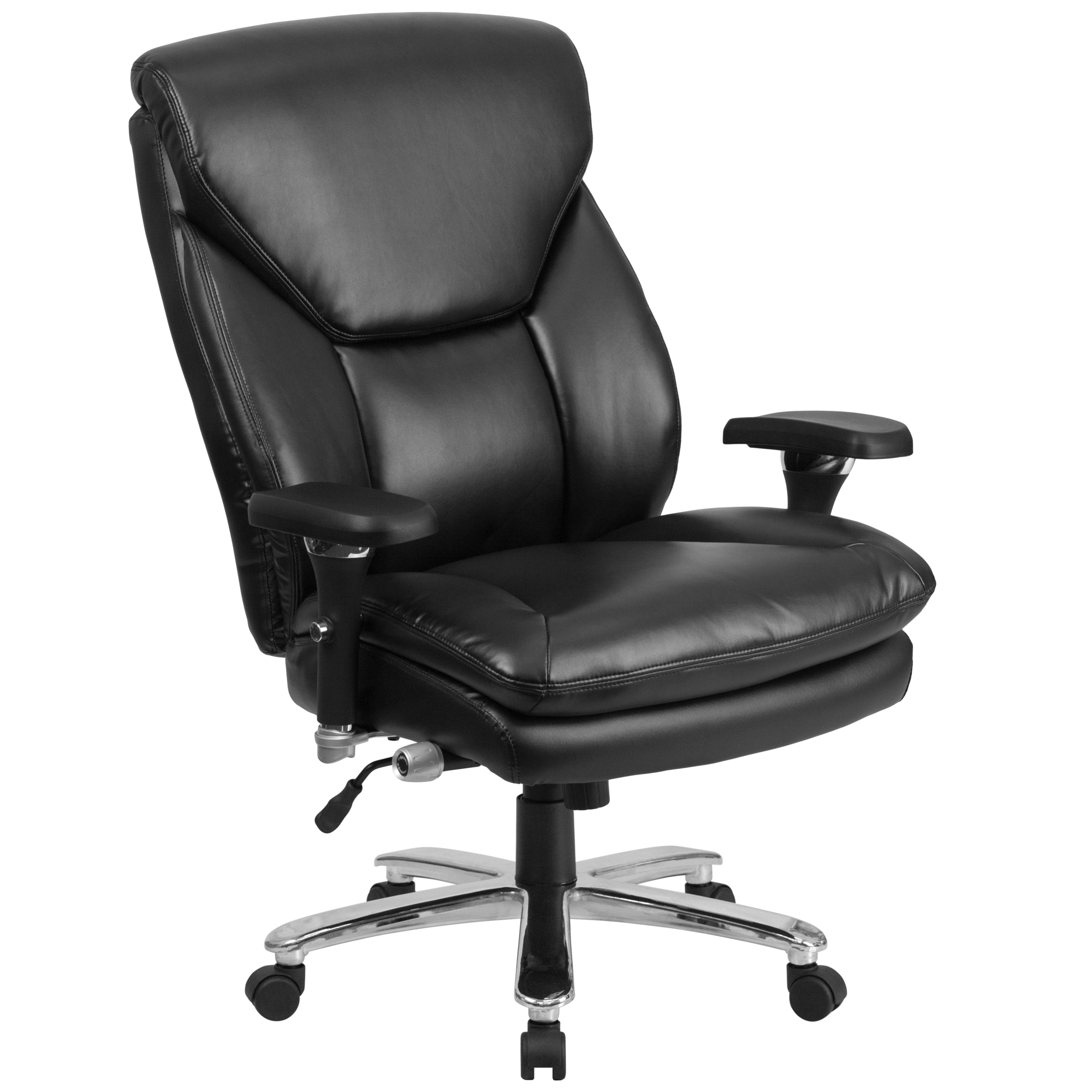 Flash Furniture, 400 lb. Rated High Back Black LeatherSoft Chair, Primary Color Black, Included (qty.) 1, Model GO2085LEA