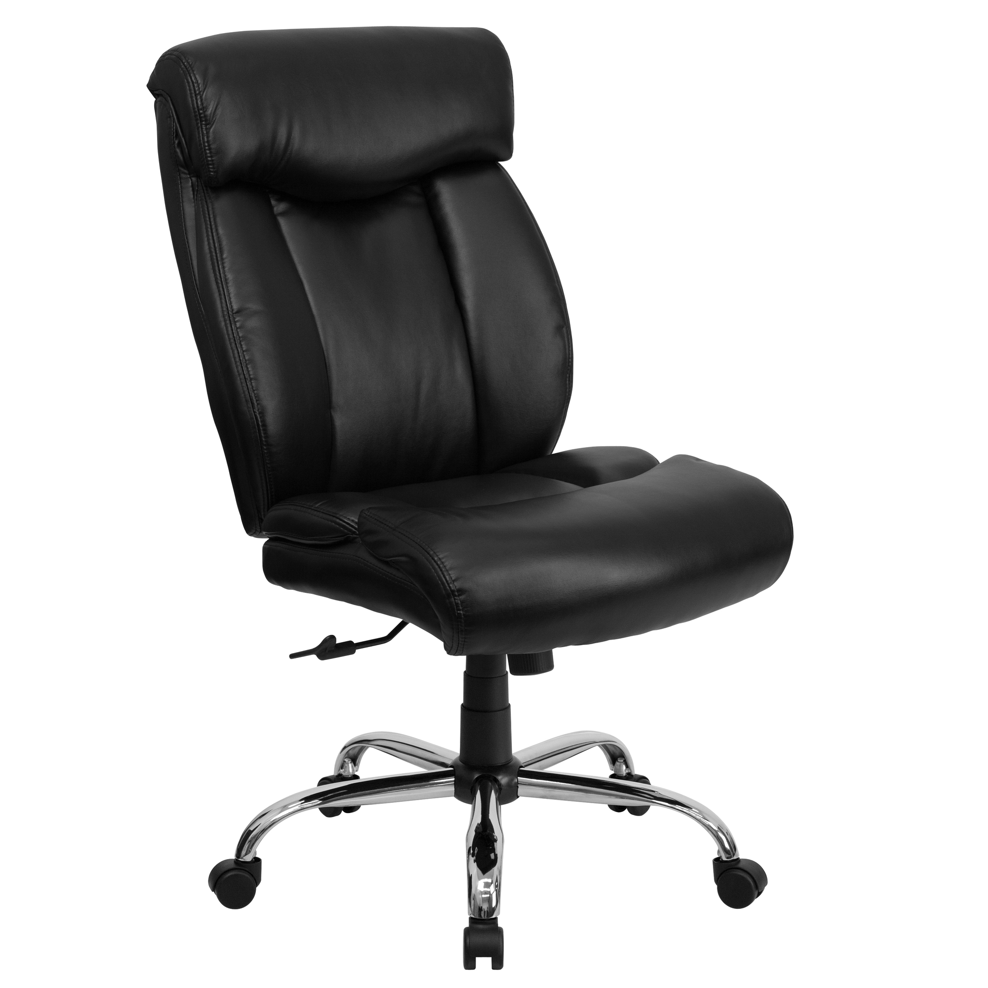 Flash Furniture, Big Tall 400 lb. Rated Black LeatherSoft Chair, Primary Color Black, Included (qty.) 1, Model GO1235BKLEA