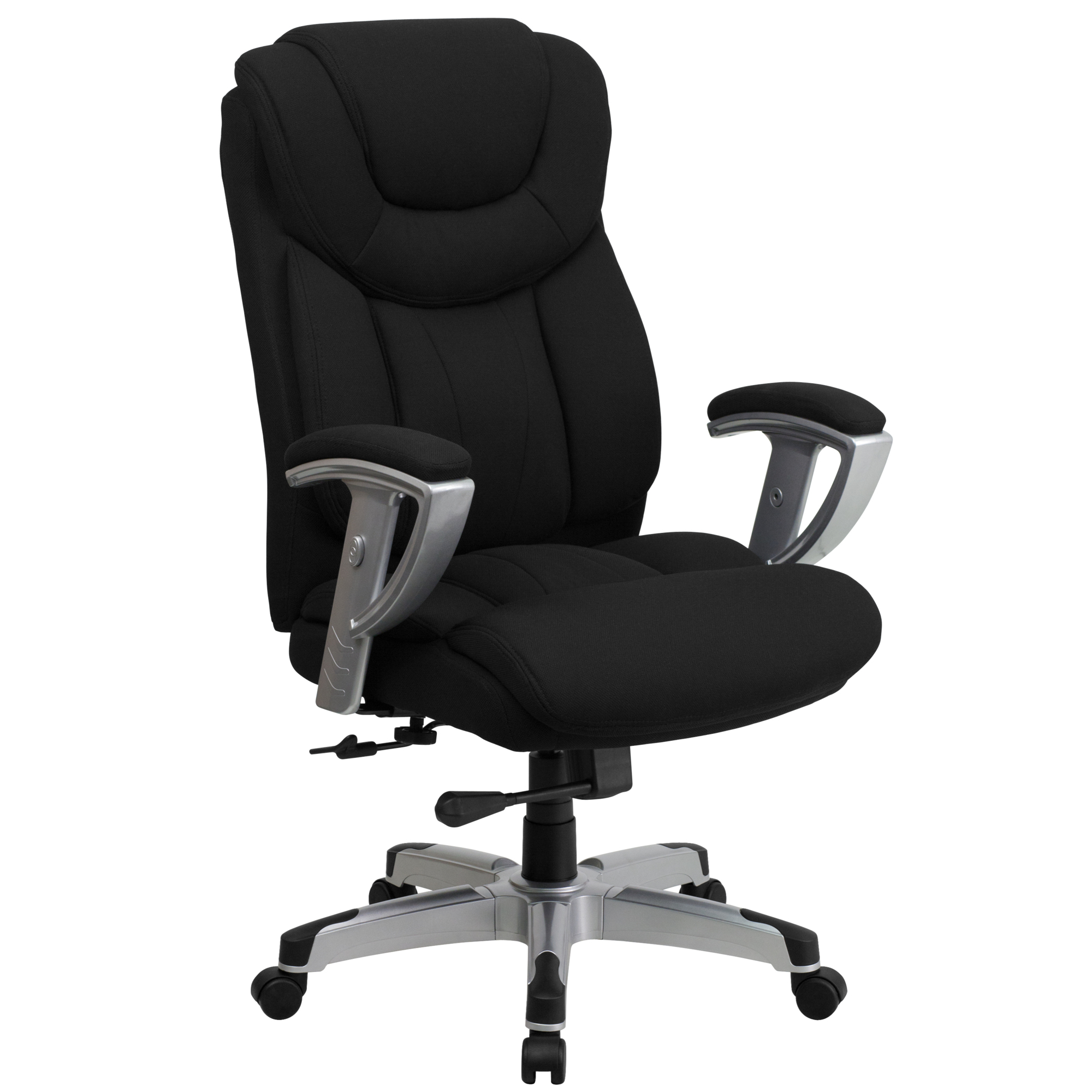 Flash Furniture, 400 lb. Rated High Back Black Fabric Chair, Primary Color Black, Included (qty.) 1, Model GO1534BKFAB