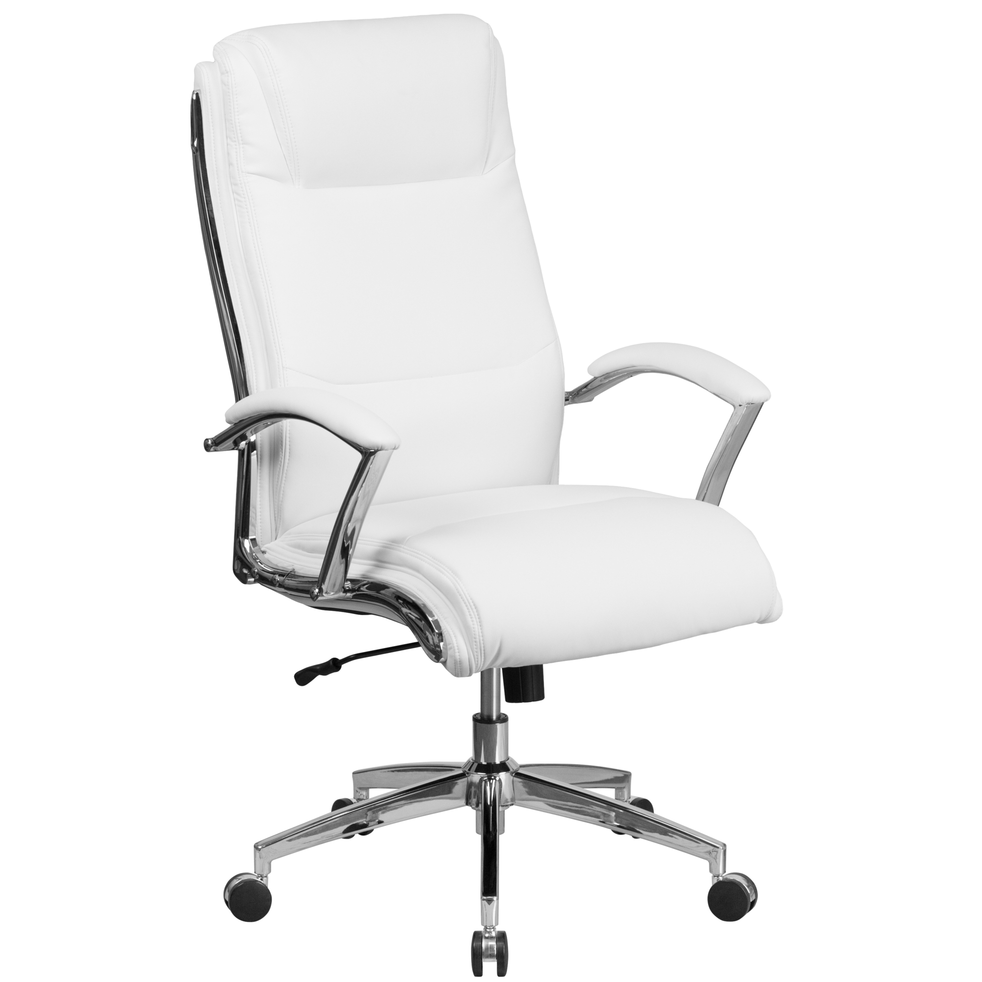 Flash Furniture, High Back Designer White LeatherSoft Office Chair, Primary Color White, Included (qty.) 1, Model GO2192WH