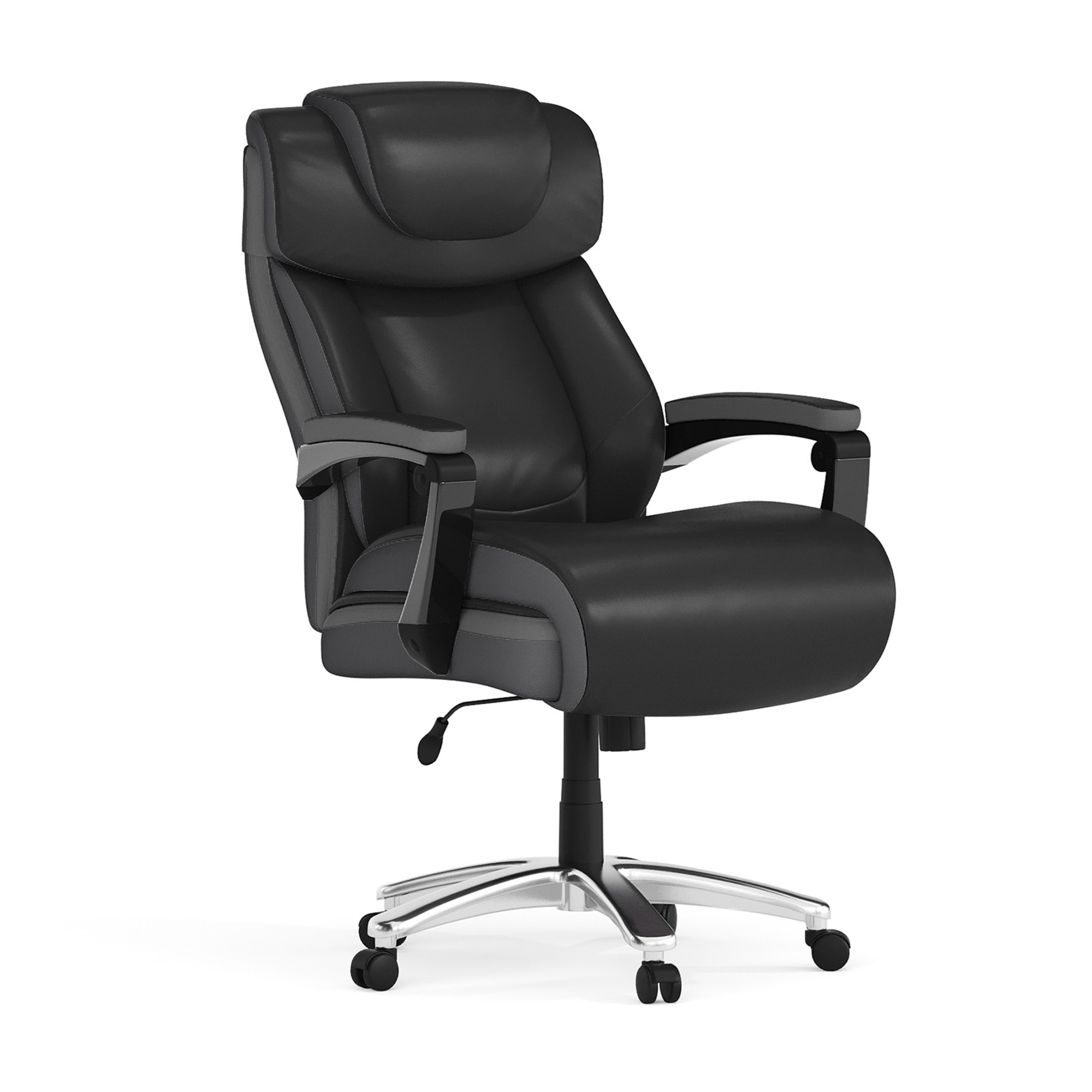 Flash Furniture, 500 lb. Rated Black LeatherSoft Ergonomic Chair, Primary Color Black, Included (qty.) 1, Model GO2223BK