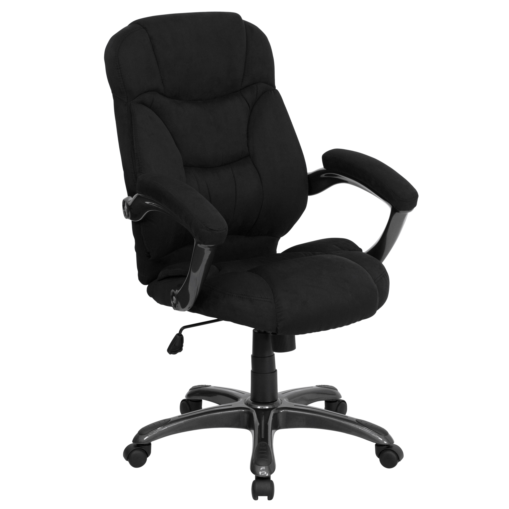 Flash Furniture, High Back Black Microfiber Swivel Office Chair, Primary Color Black, Included (qty.) 1, Model GO725BK