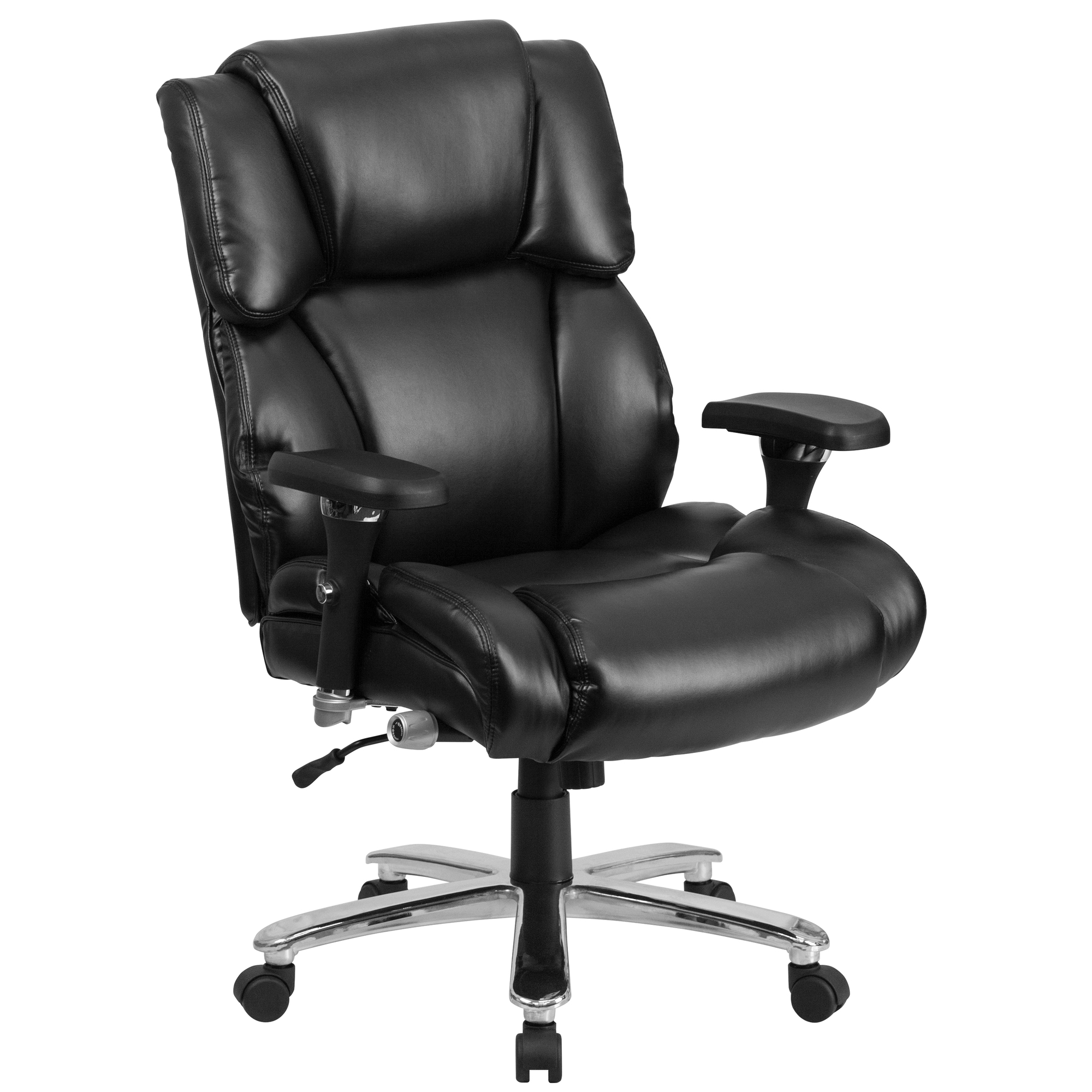 400 lb. Rated High Back Black LeatherSoft Chair, Primary Color Black, Included (qty.) 1, Model - Flash Furniture GO2149LEA