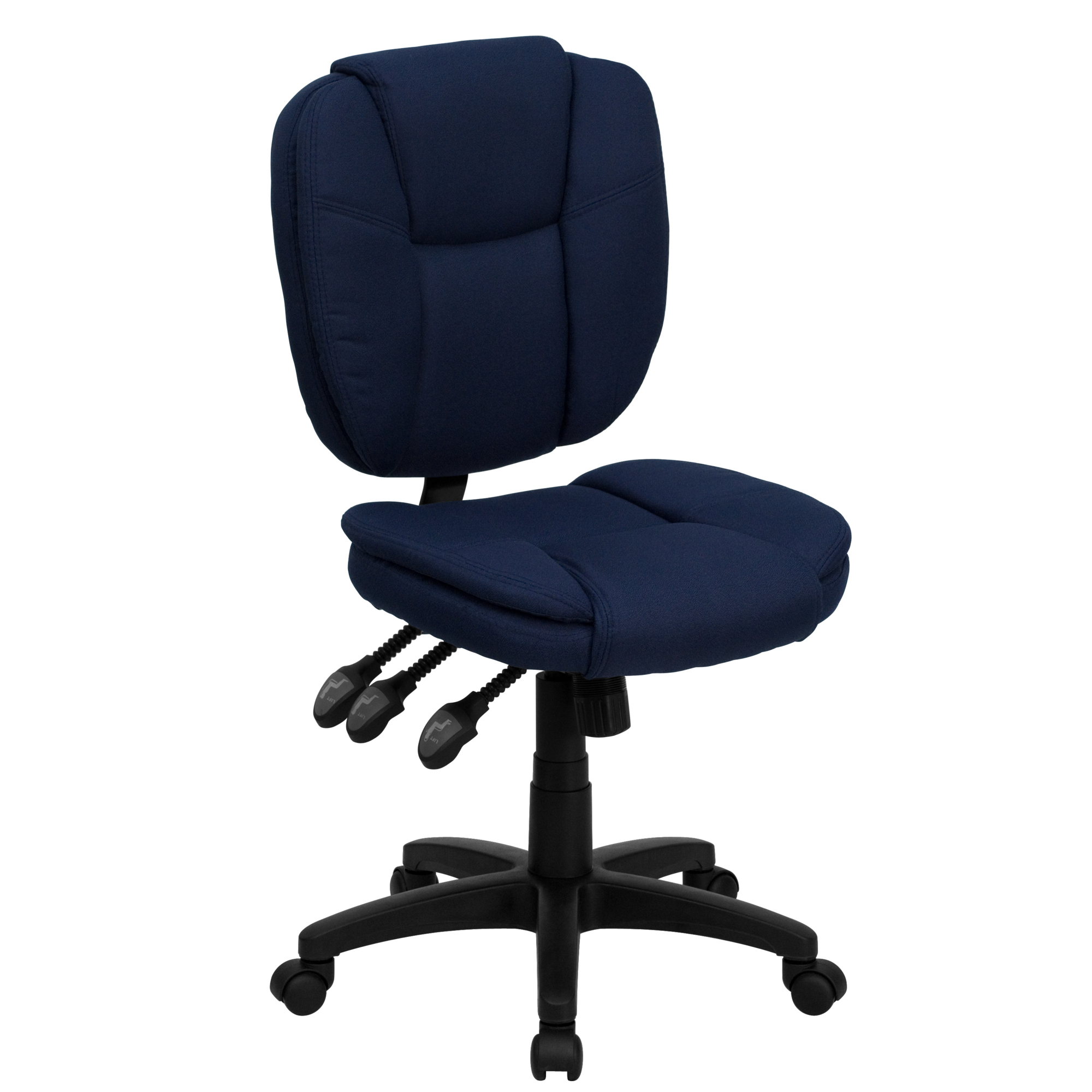 Flash Furniture, Mid-Back Navy Blue Fabric Multifunction Chair, Primary Color Blue, Included (qty.) 1, Model GO930FNVY