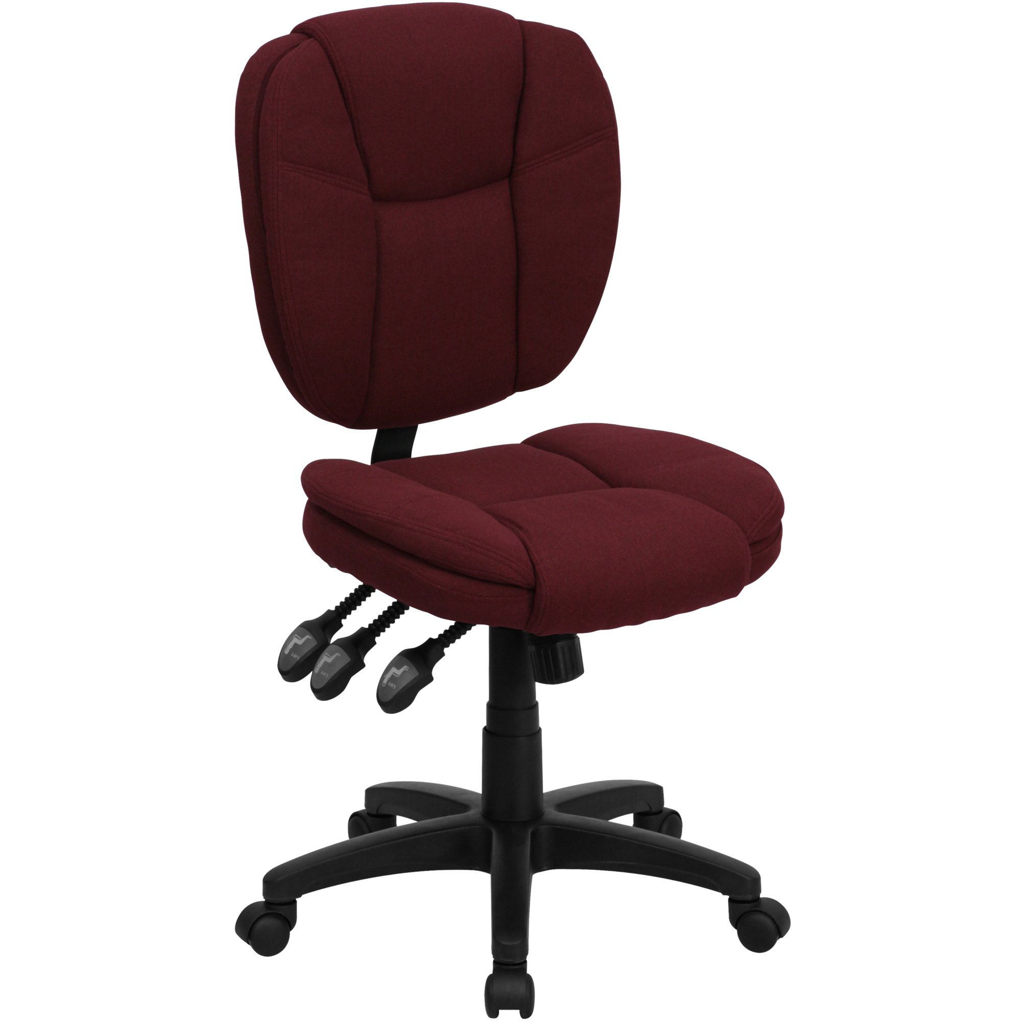 Flash Furniture, Mid-Back Burgundy Fabric Multifunction Chair, Primary Color Burgundy, Included (qty.) 1, Model GO930FBY