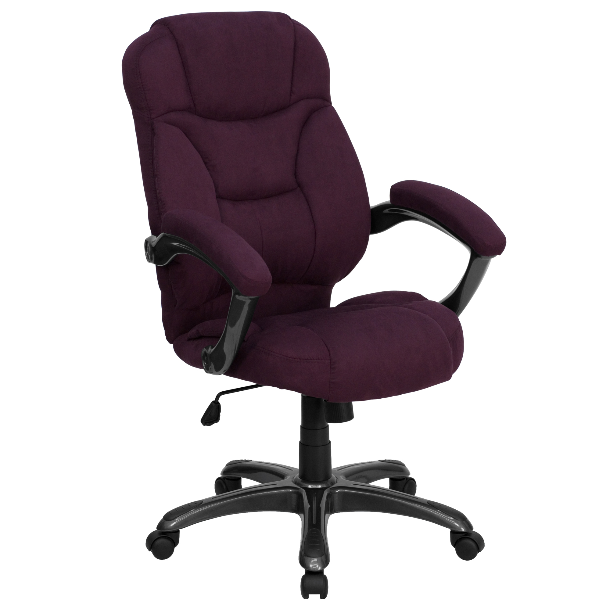 Flash Furniture, High Back Grape Microfiber Swivel Office Chair, Primary Color Purple, Included (qty.) 1, Model GO725GRPE