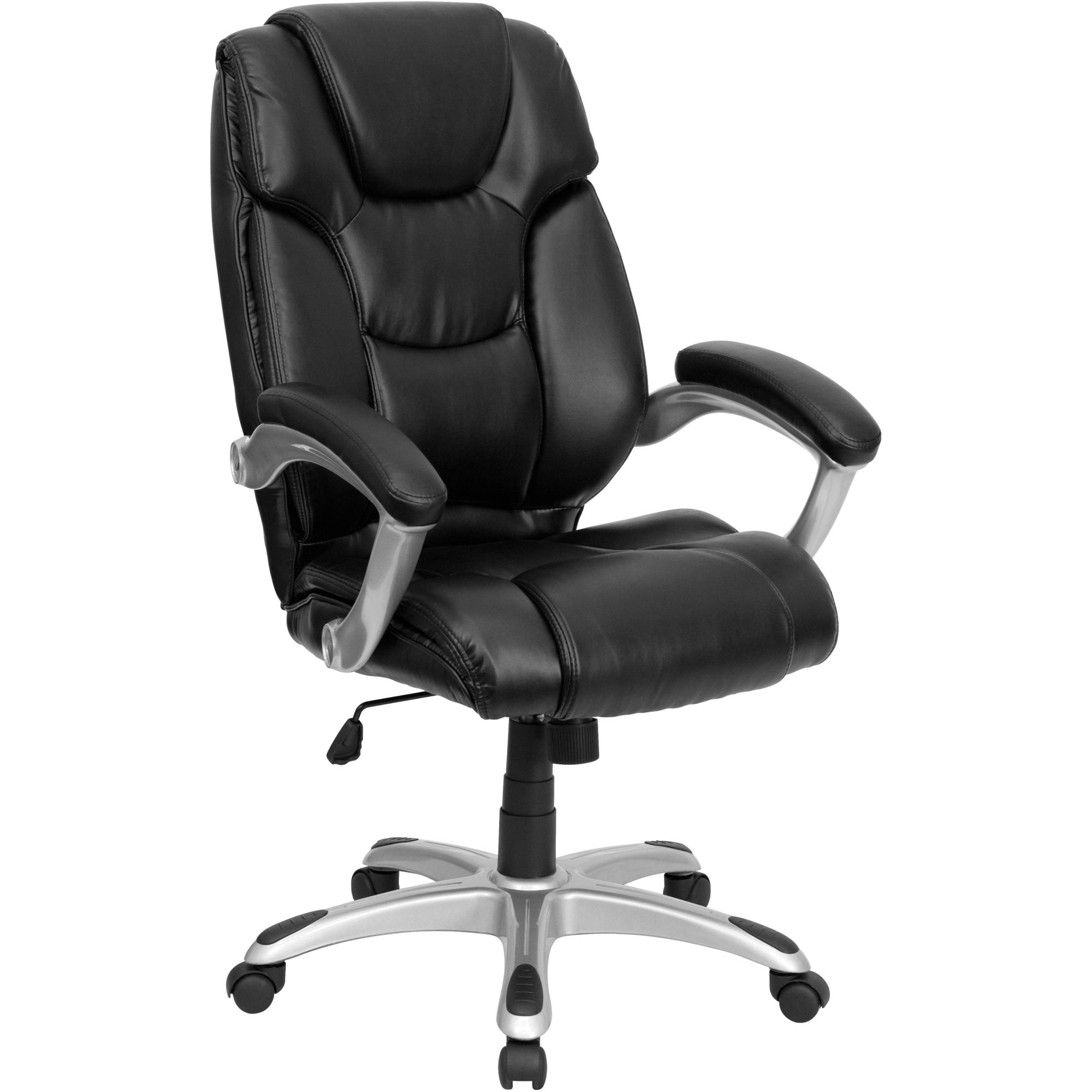 Flash Furniture, High Back Black LeatherSoft Layered Office Chair, Primary Color Black, Included (qty.) 1, Model GO931HBK