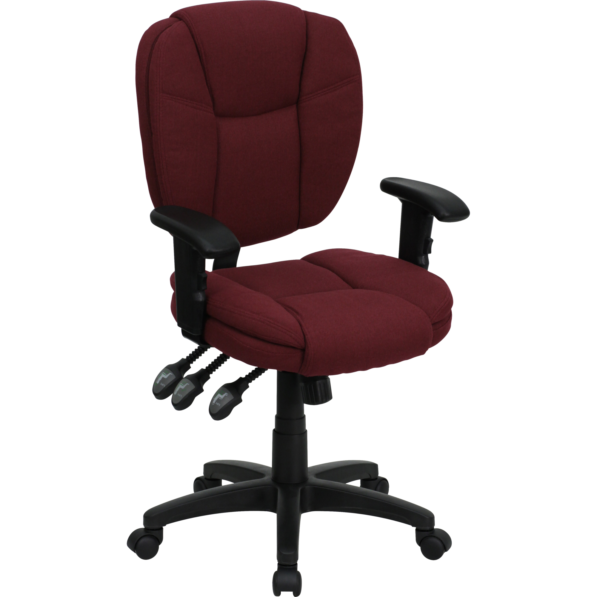 Flash Furniture, Mid-Back Burgundy Fabric Multifunction Chair, Primary Color Burgundy, Included (qty.) 1, Model GO930FBYA