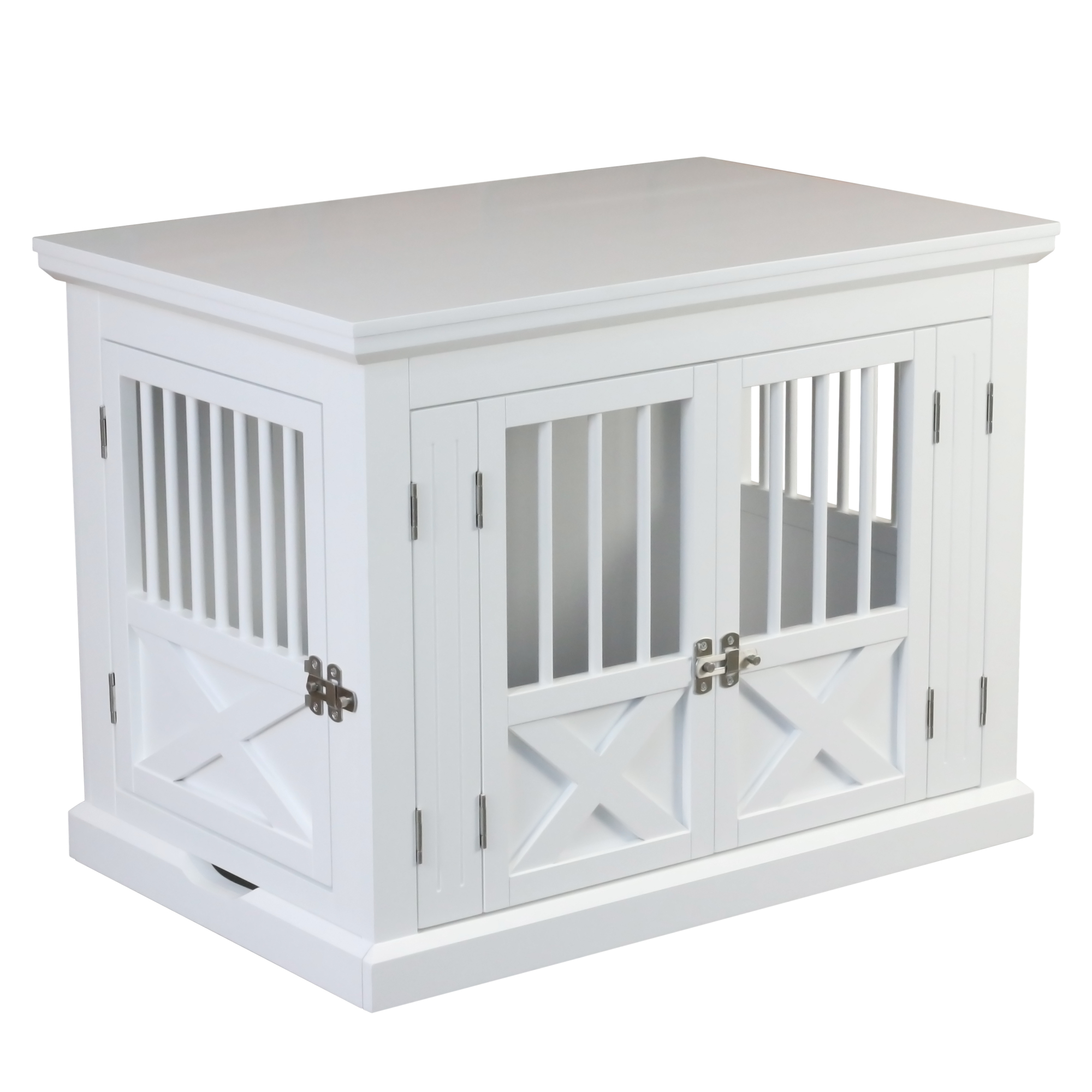 Merry Products, Triple Door Dog Crate, White, Medium, Model PTH0662020110