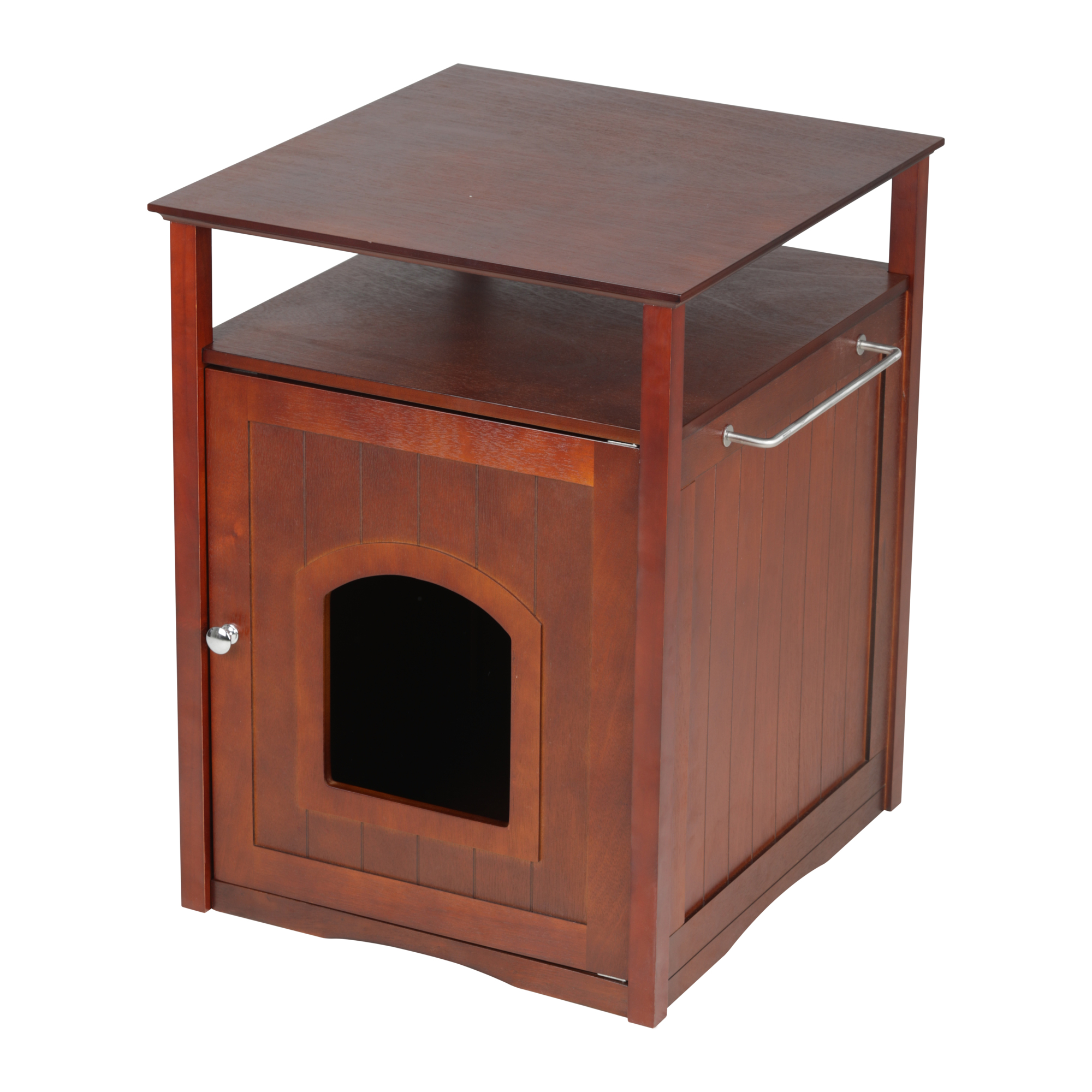 Merry Products, Cat Washroom Litter Box Cover/Night Stand,Walnut, Model MPS008
