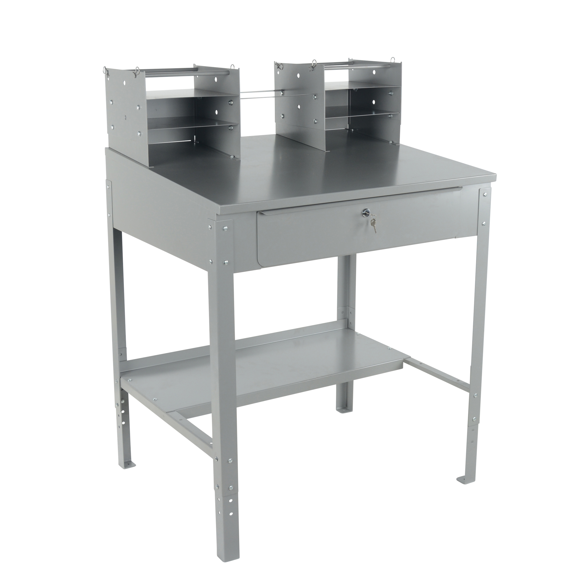 Vestil, 54.75Inch H Shop Desk Open Style, Width 36.9 in, Height 54.75 in, Depth 29.9 in, Model SHOP-DO