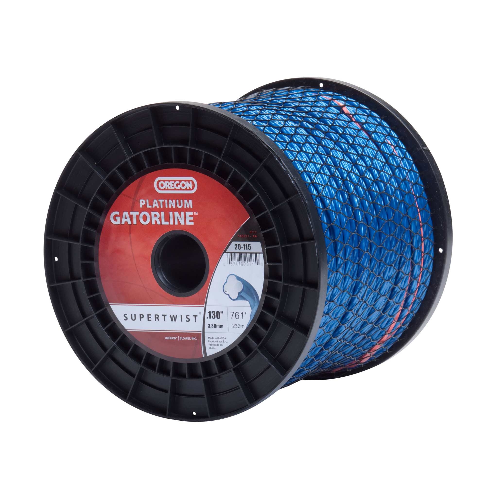 Oregon, Platinum Magnum Gatorline Trimmer Line, Line Diameter 0.13 in, Line Length 761 ft, Model 20-115