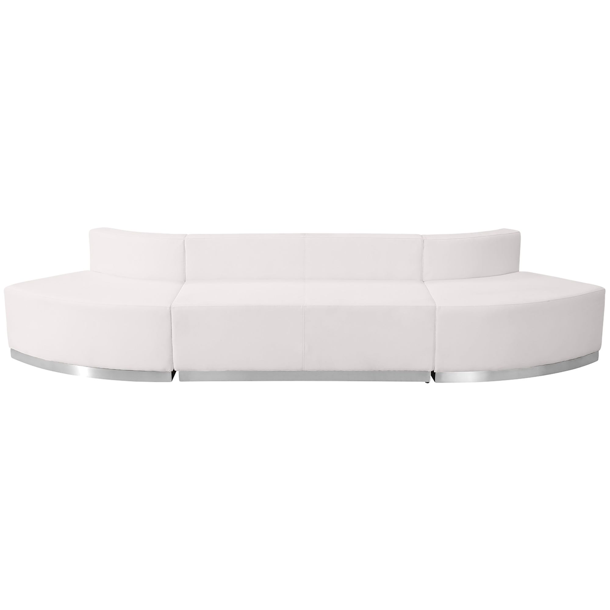 Flash Furniture, 3 PC White LeatherSoft Reception Configuration, Primary Color White, Included (qty.) 3, Model ZB803780SWH