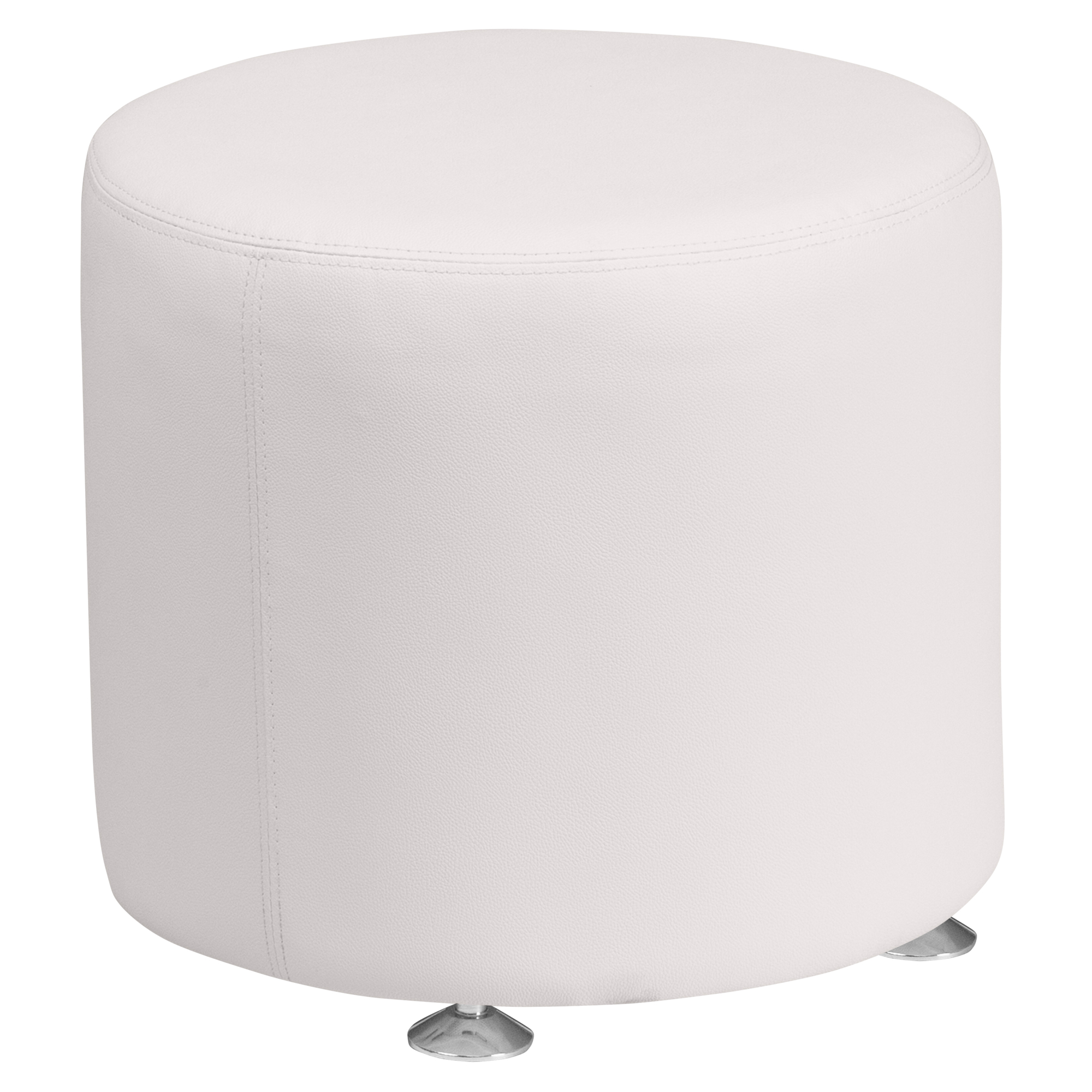 Flash Furniture, White LeatherSoft 18Inch Round Ottoman, Included (qty.) 1 Model ZB803RD18WH