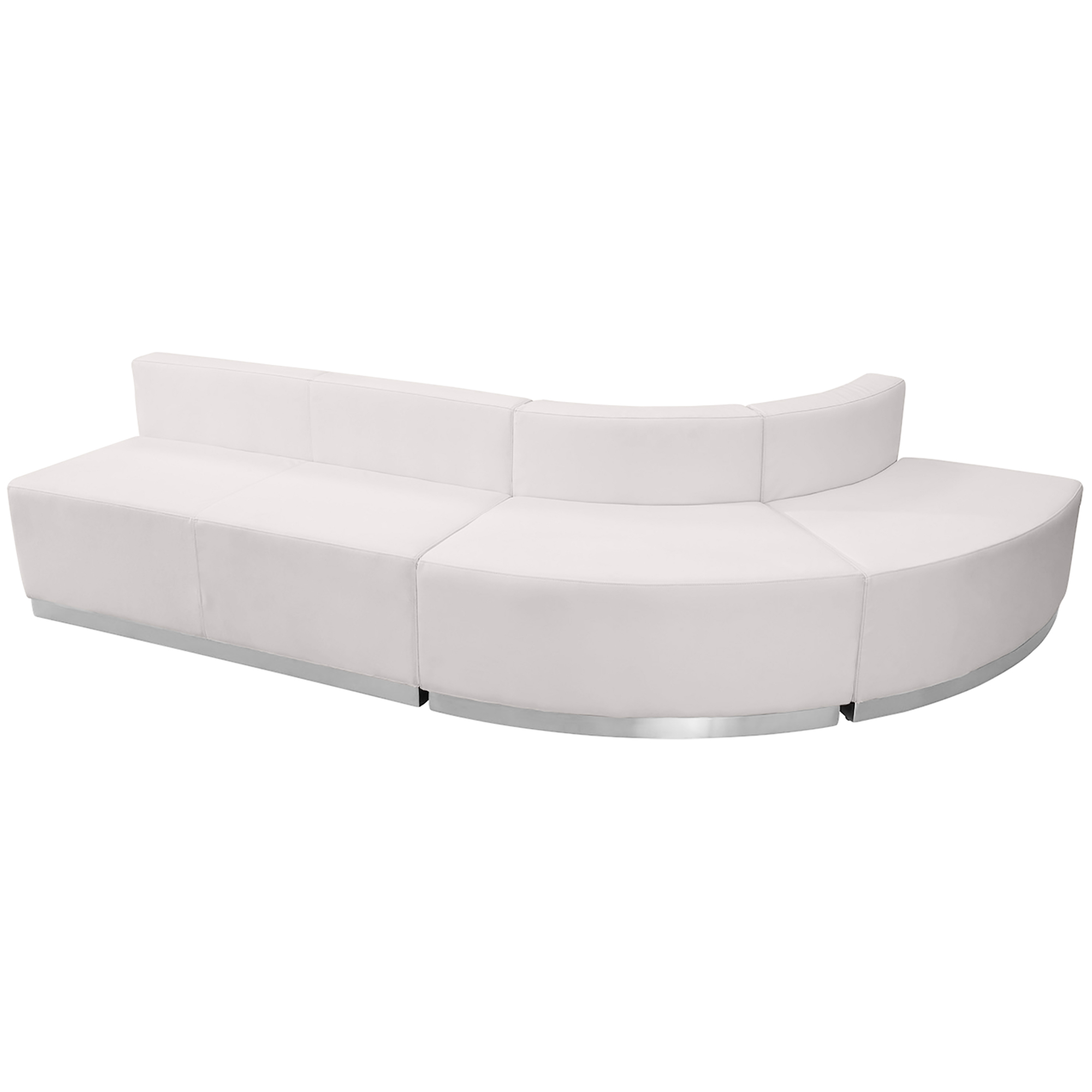 Flash Furniture, 3 PC White LeatherSoft Reception Configuration, Primary Color White, Included (qty.) 3, Model ZB803790SWH