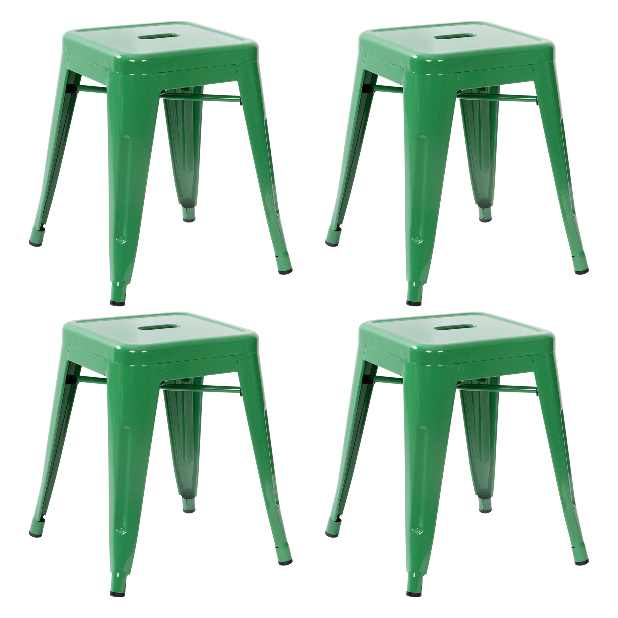 Flash Furniture, 4 Pack 18Inch Green Metal Stool, Primary Color Green, Included (qty.) 1, Model ETBT350318GN