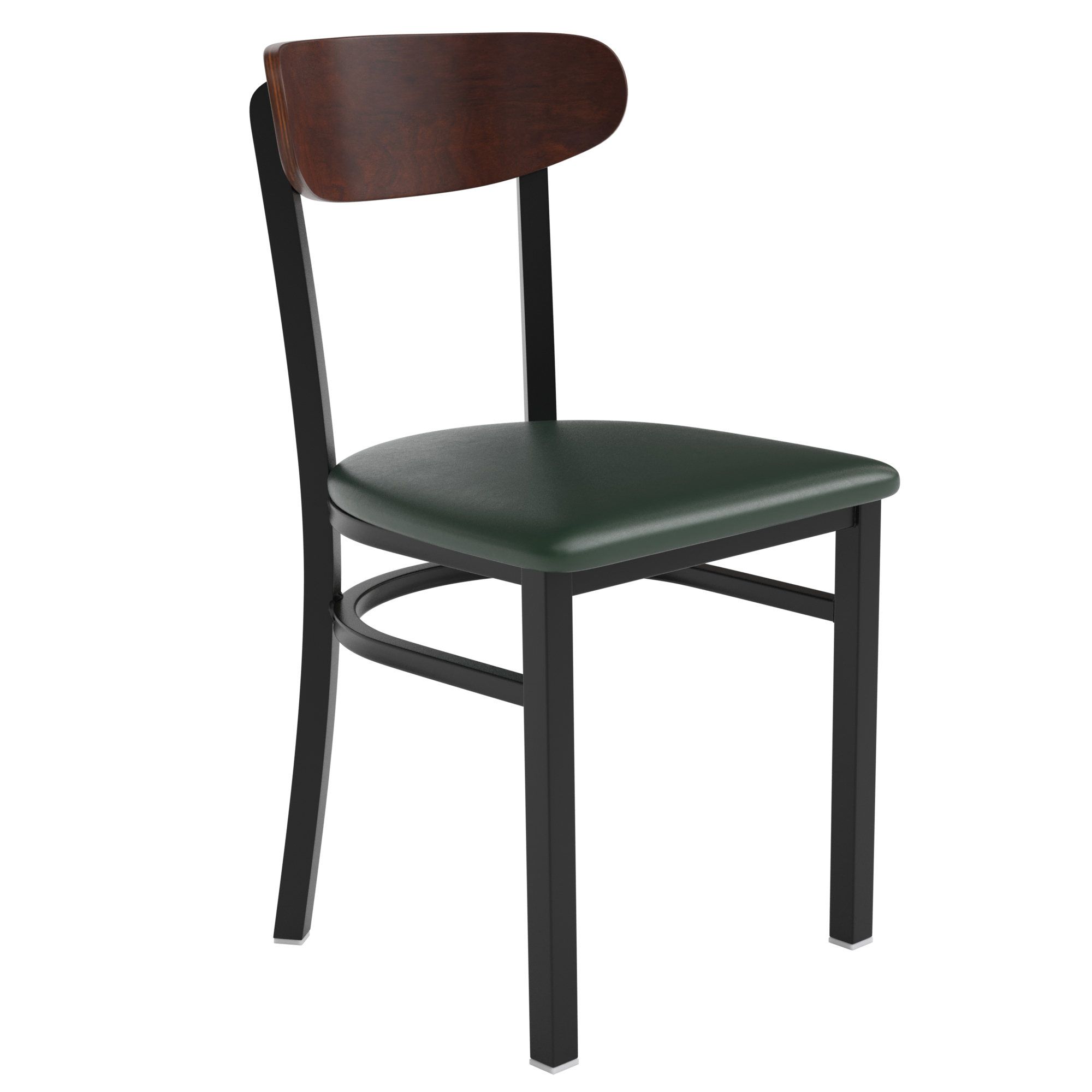 Flash Furniture, Green Vinyl Seat Dining Chair - Walnut Wood Back, Primary Color Green, Included (qty.) 1, Model XUDG6V5GNVWAL