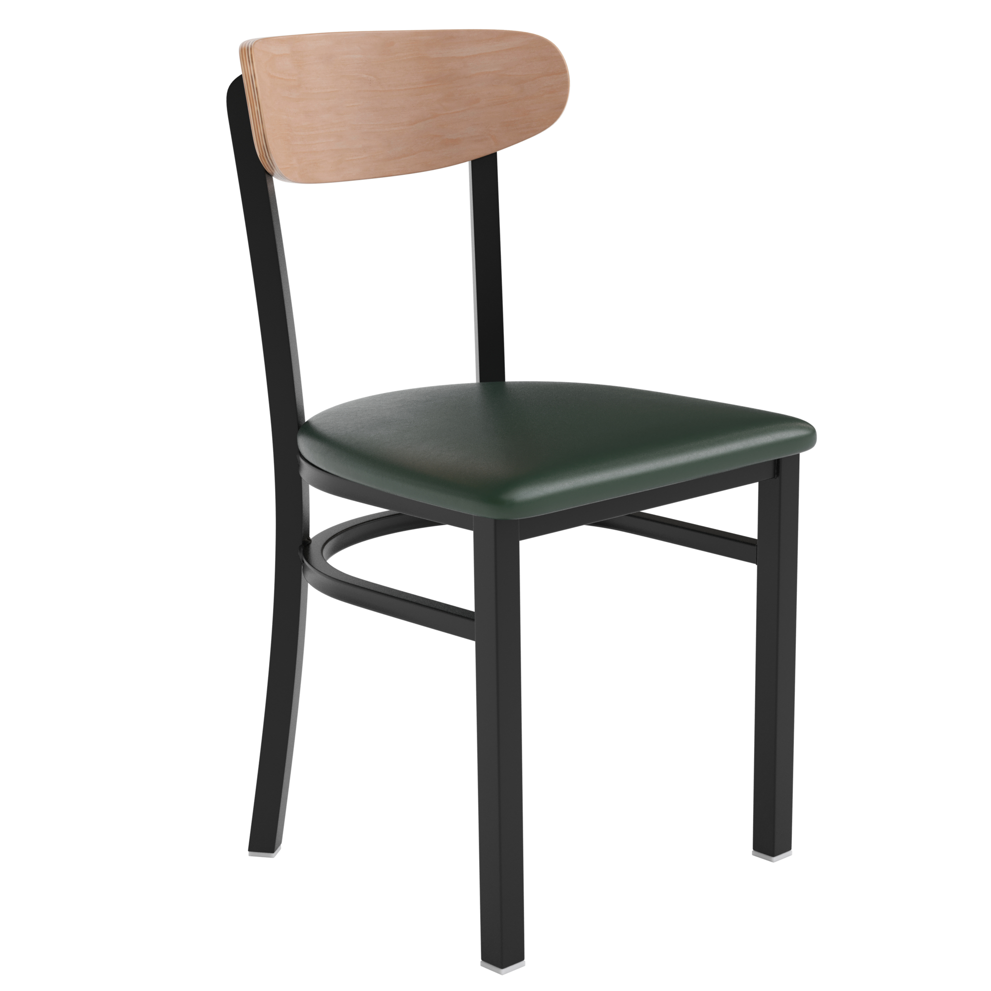 Flash Furniture, Green Vinyl Seat Dining Chair - Natural Wood Back, Primary Color Green, Included (qty.) 1, Model XUDG6V5GNVNAT