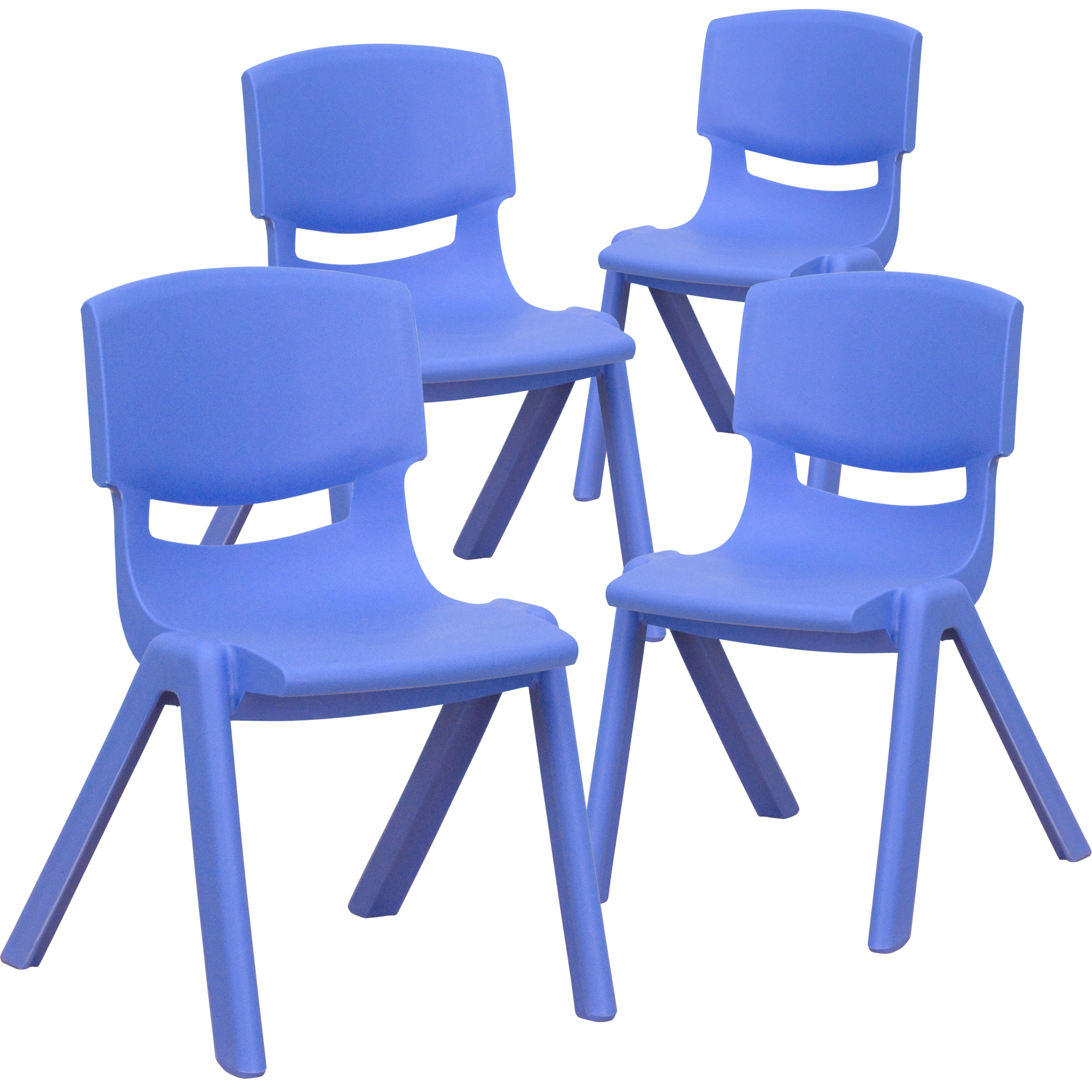 Flash Furniture, 4 Pack Blue Plastic School Chair-12Inch H Seat, Primary Color Blue, Included (qty.) 4, Model 4YUYCX4001BLUE