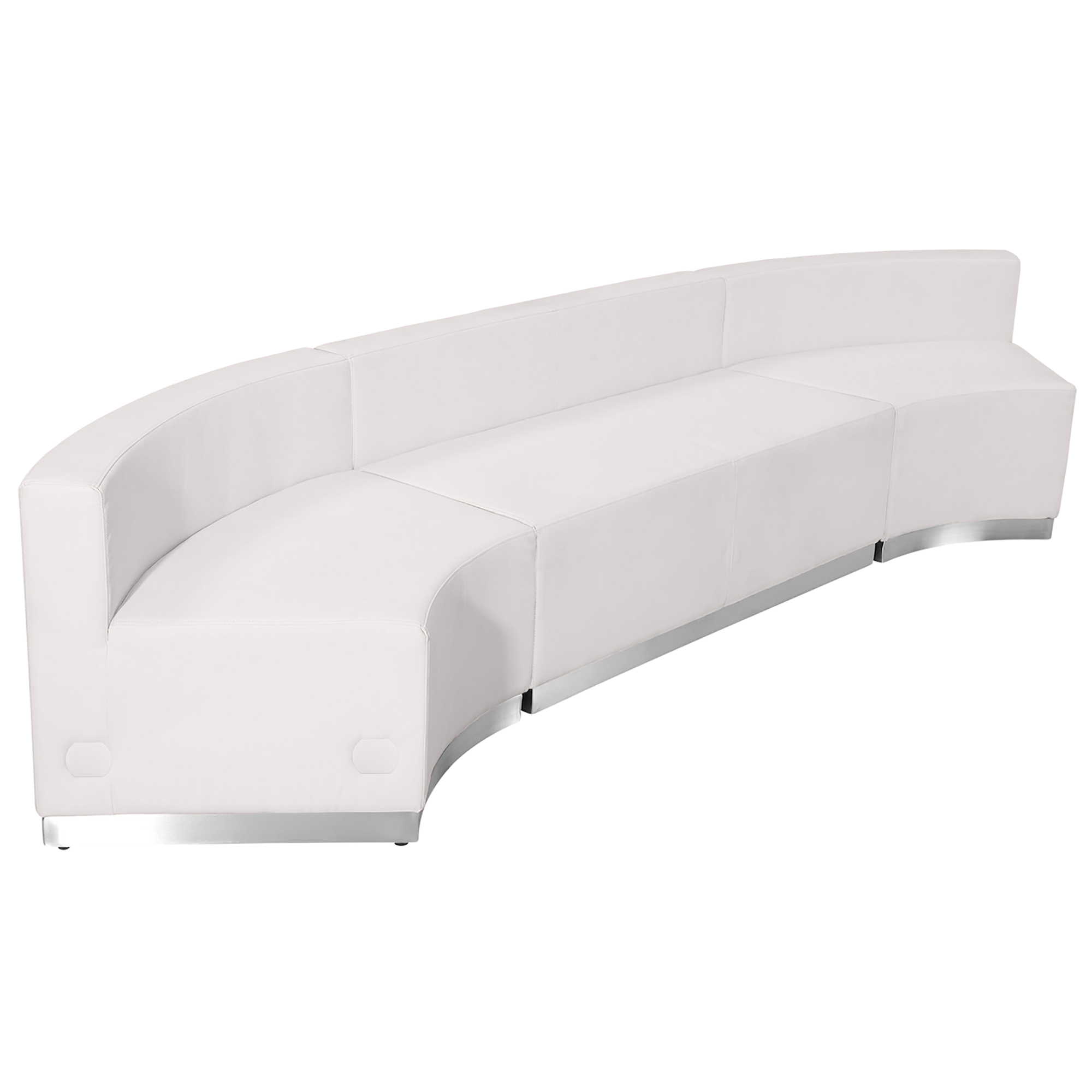 Flash Furniture, 3 PC White LeatherSoft Reception Configuration, Primary Color White, Included (qty.) 3, Model ZB803770SWH