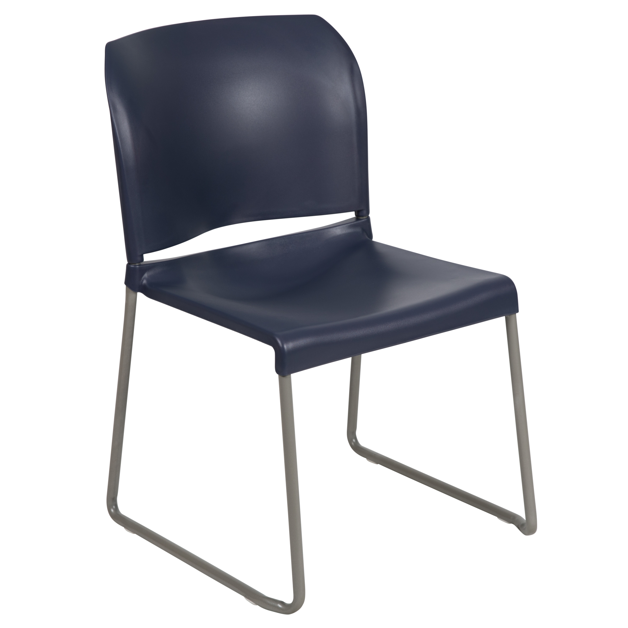Flash Furniture, Navy Full Back Contoured Sled Base Stack Chair, Primary Color Blue, Included (qty.) 1, Model RUT238ANY