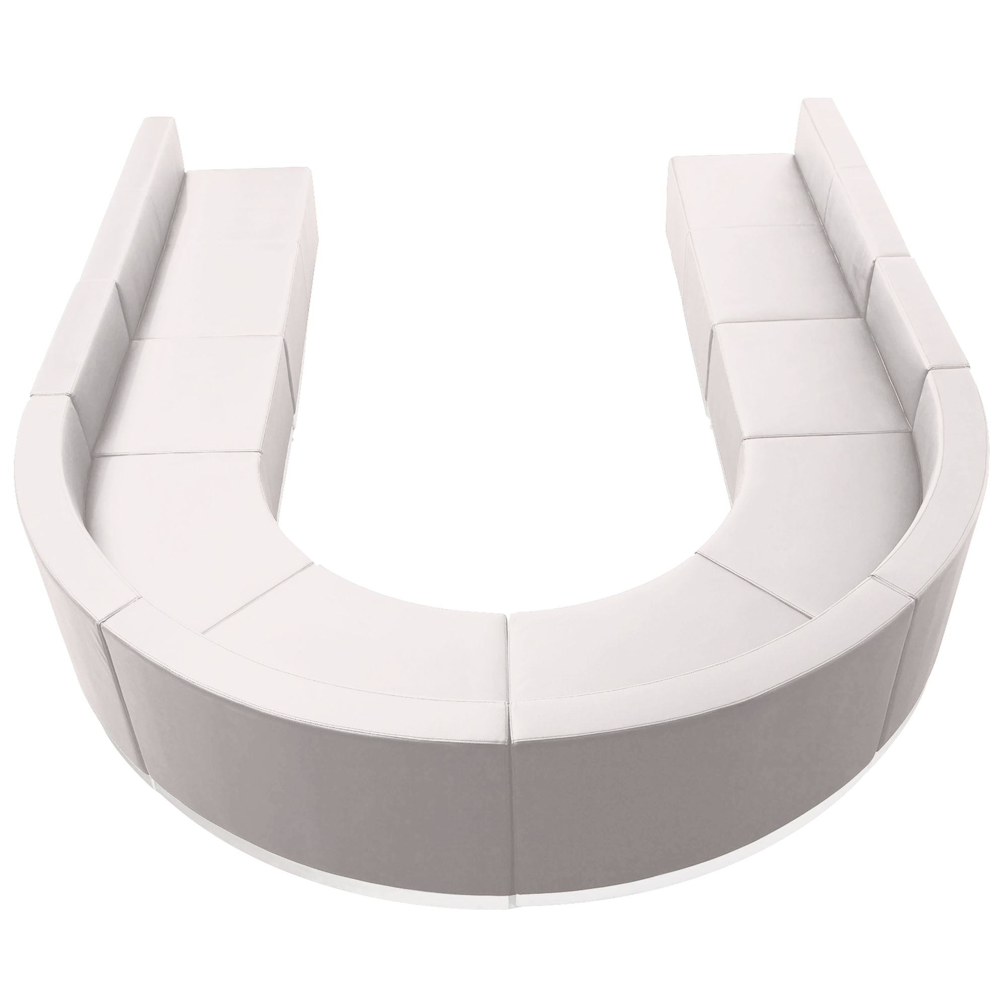 Flash Furniture, 8 PC White LeatherSoft Reception Configuration, Primary Color White, Included (qty.) 8, Model ZB803530SWH