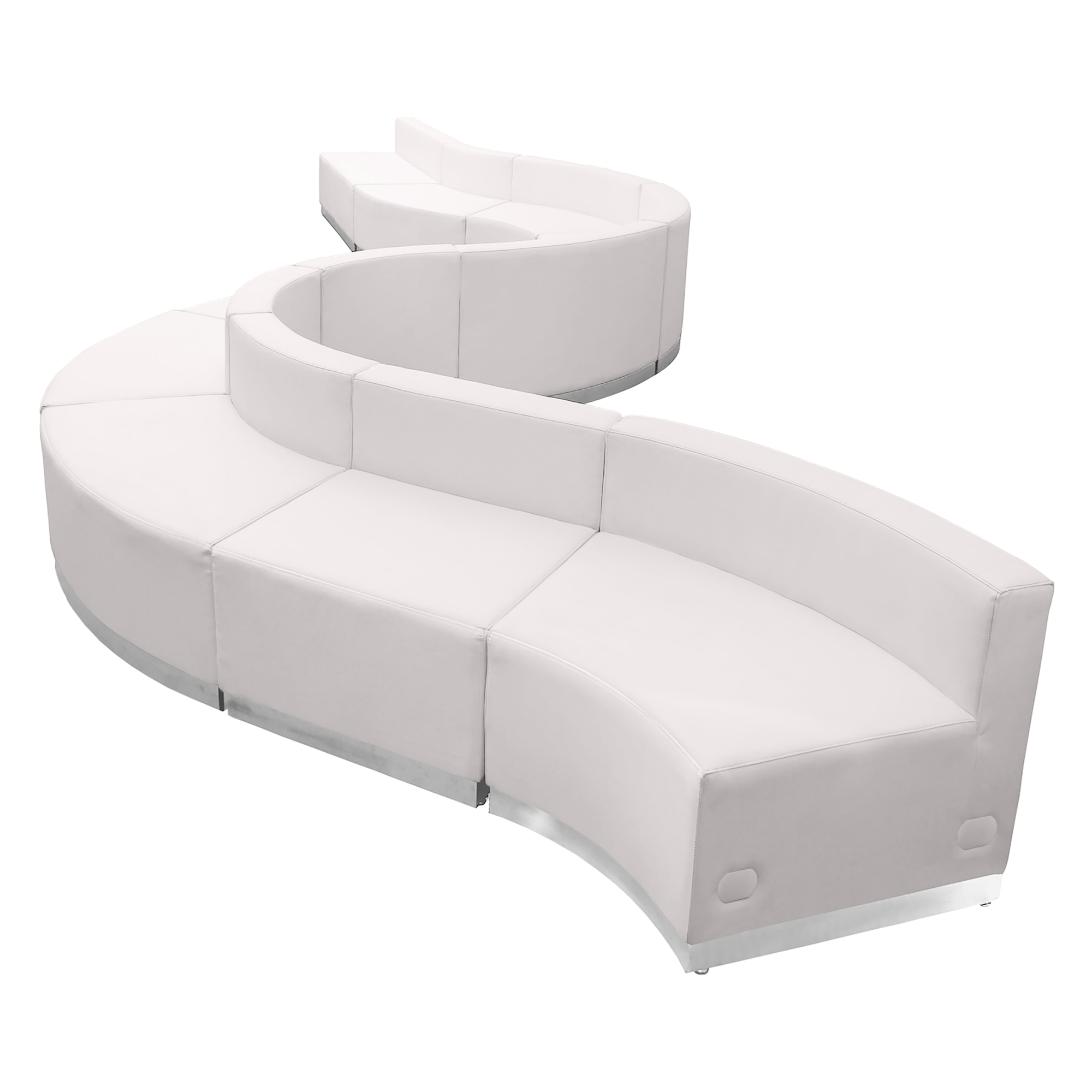 Flash Furniture, 10 PC White LeatherSoft Reception Configuration, Primary Color White, Included (qty.) 10, Model ZB803400SWH