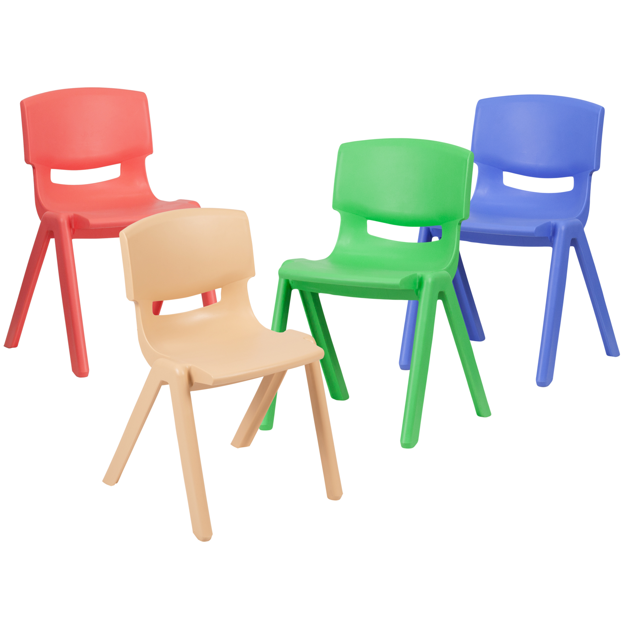 Flash Furniture, 4 Pack Plastic School Chair-13.25Inch H Seat, Assorted, Primary Color Other, Included (qty.) 4, Model 4YUYCX4004MULTI