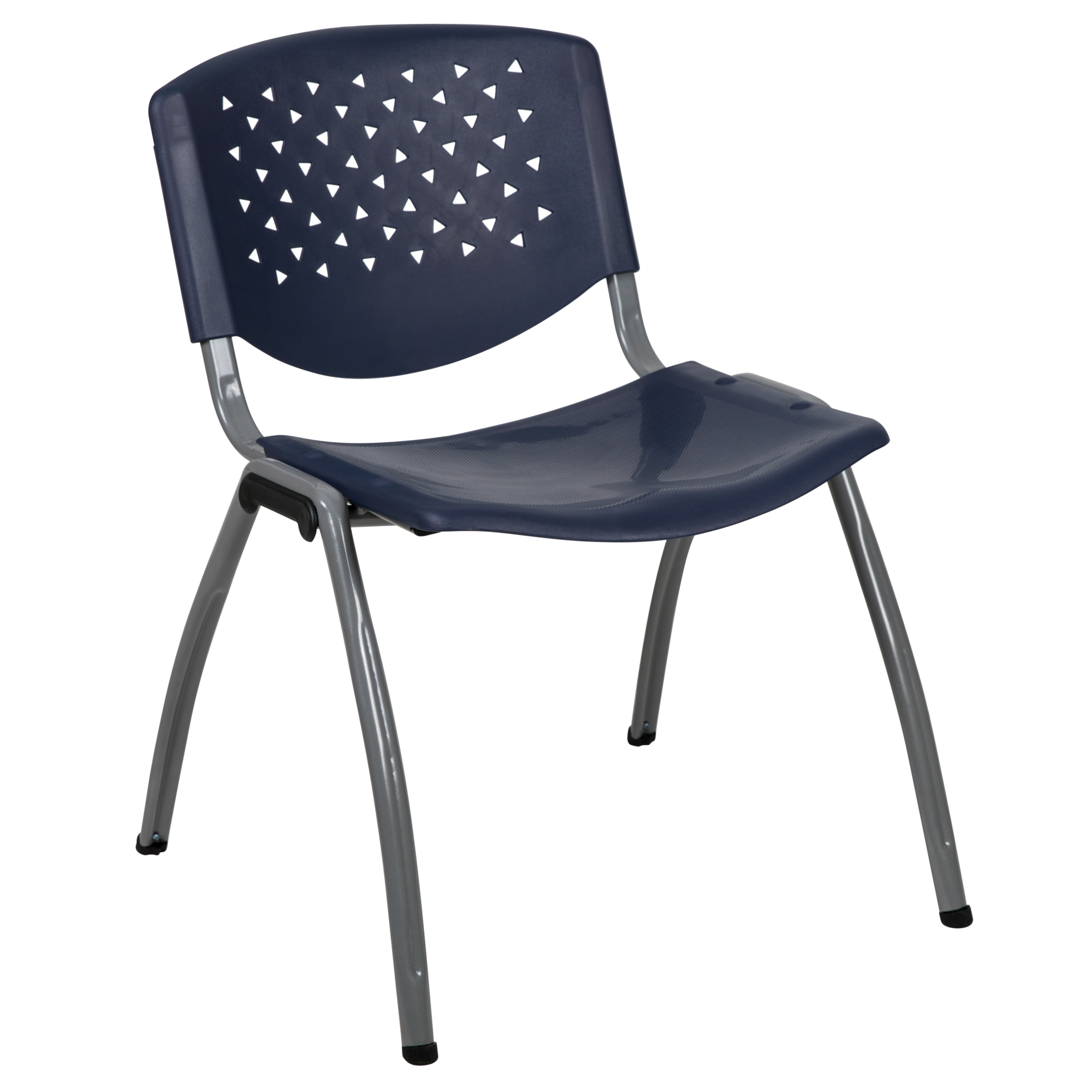 Flash Furniture, Navy Plastic Stack Chair with Perforated Back, Primary Color Blue, Included (qty.) 1, Model RUTF01ANY