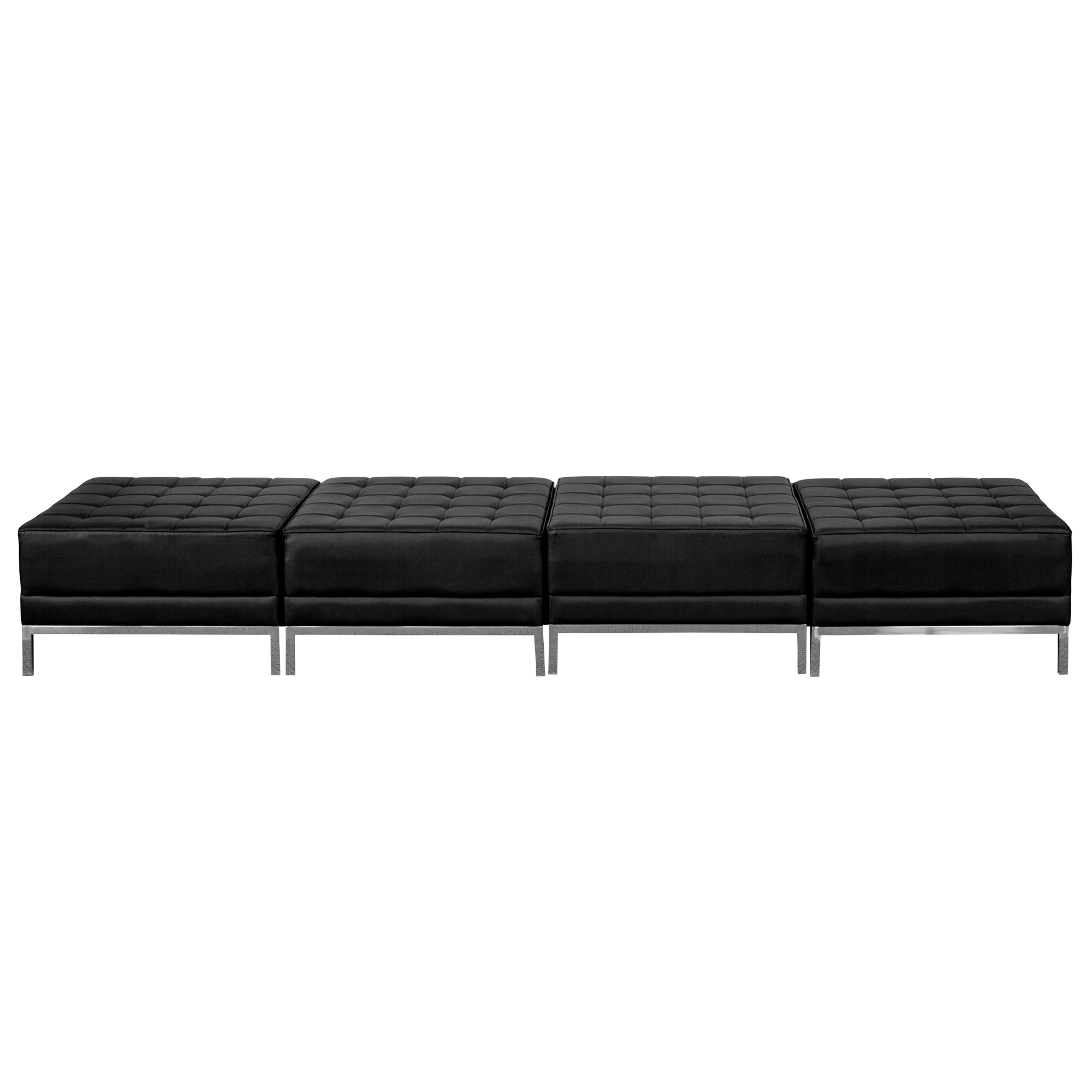 Flash Furniture, Black LeatherSoft Backless Four Seat Bench, Included (qty.) 4 Model ZBIMAGOTTO4