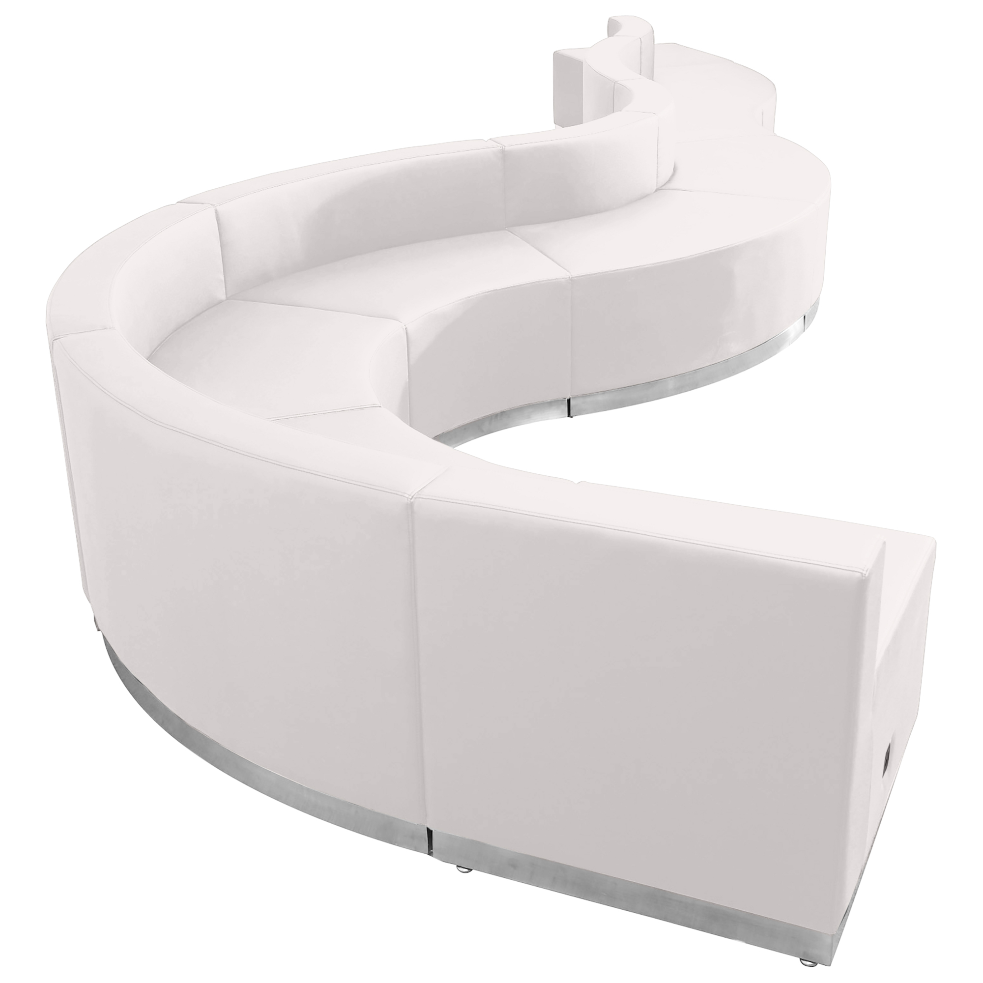 Flash Furniture, 9 PC White LeatherSoft Reception Configuration, Primary Color White, Included (qty.) 9, Model ZB803560SWH