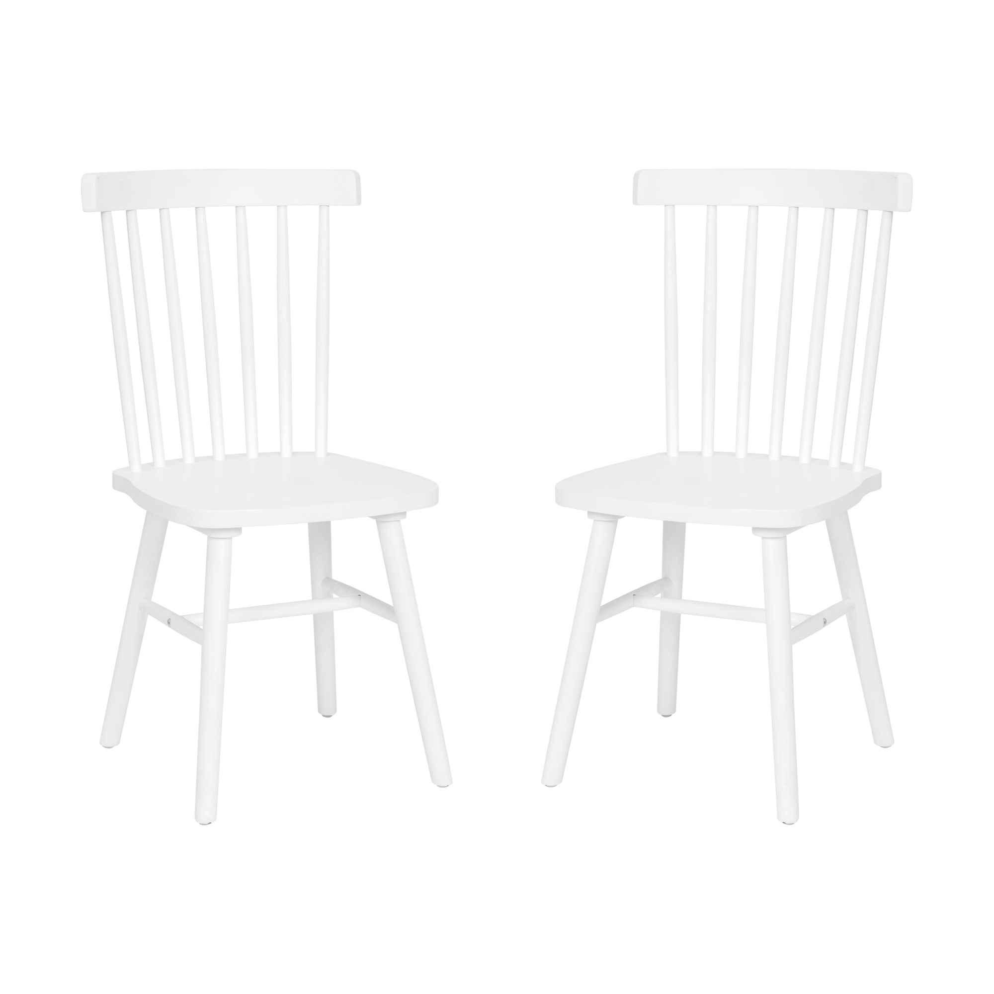 Flash Furniture, 2PK White Commercial Wooden Spindle Back Chairs, Primary Color White, Included (qty.) 1, Model ZH8101WRWH2
