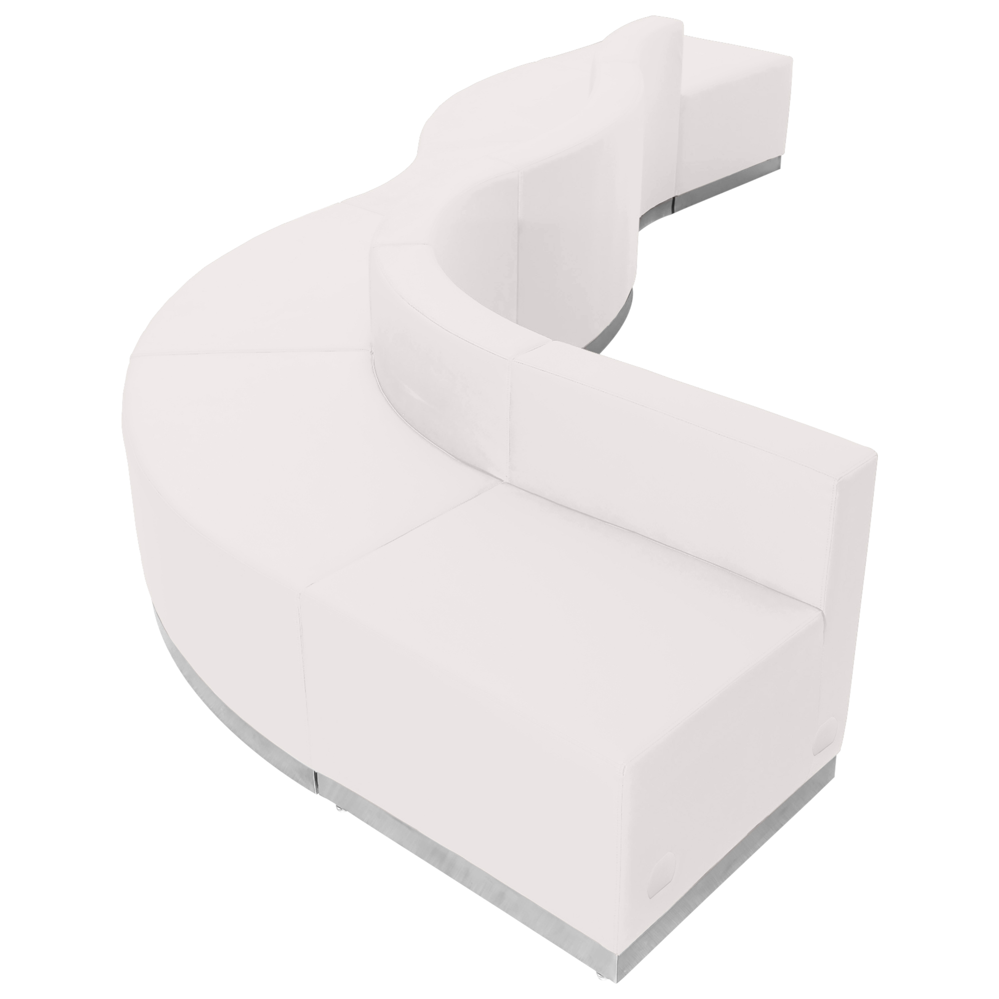 Flash Furniture, 6 PC White LeatherSoft Reception Configuration, Primary Color White, Included (qty.) 6, Model ZB803580SWH