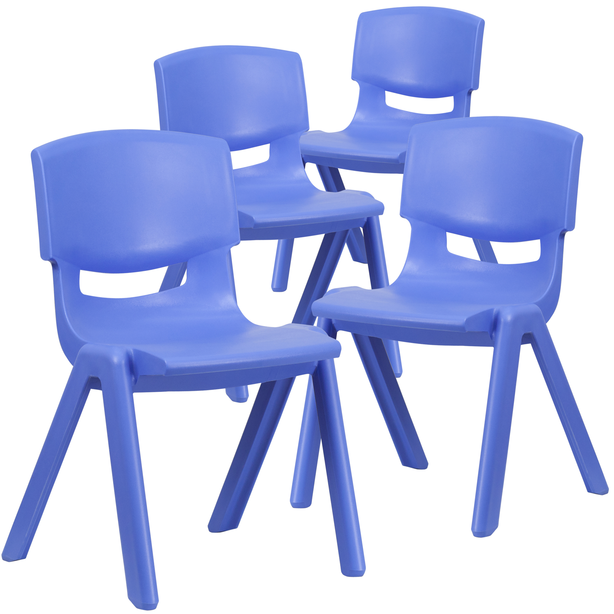 Flash Furniture, 4 Pack Blue Plastic School Chair-15.5Inch H Seat, Primary Color Blue, Included (qty.) 4, Model 4YUYCX4005BLUE