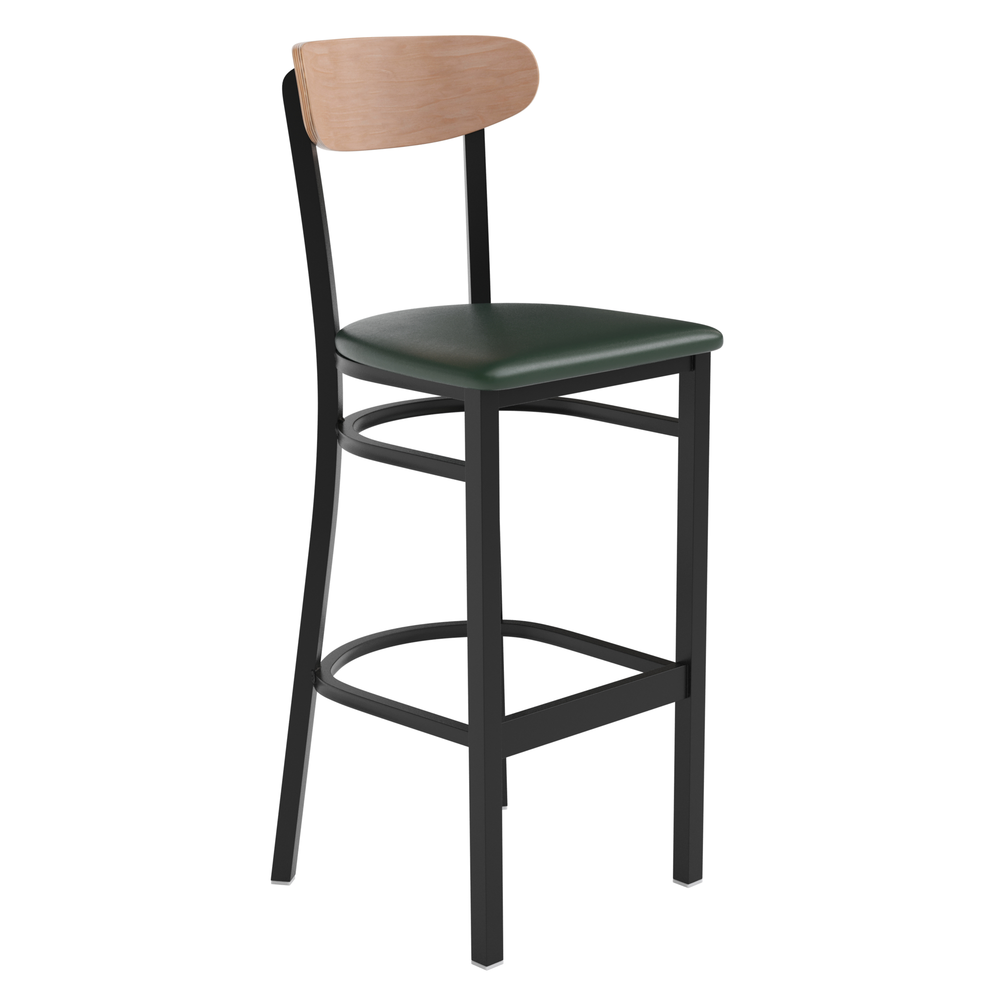 Flash Furniture, Green Vinyl Seat Barstool with Natural Wood Back, Primary Color Green, Included (qty.) 1, Model XUDG6V6GNVNAT