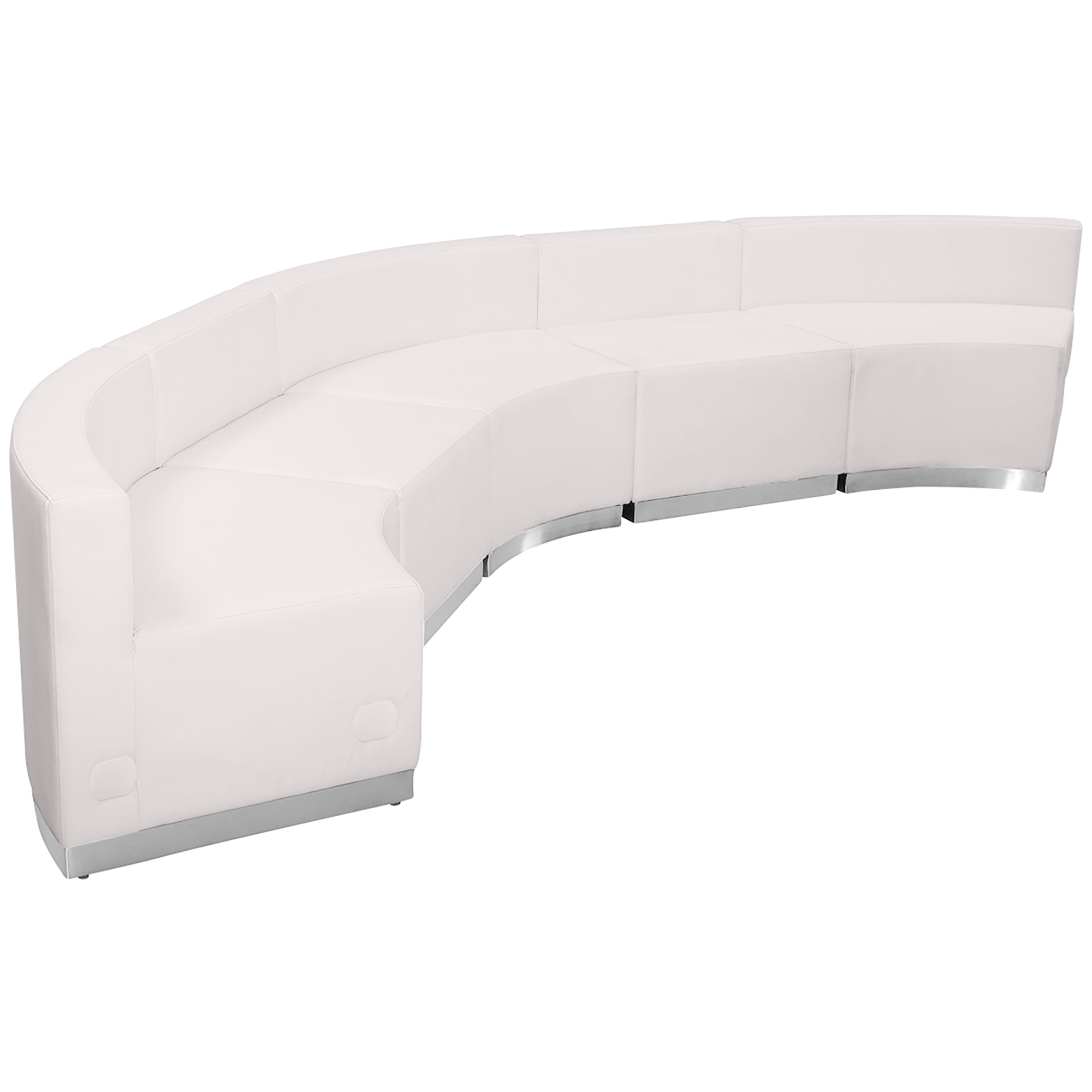 Flash Furniture, 5 PC White LeatherSoft Reception Configuration, Primary Color White, Included (qty.) 5, Model ZB803820SWH