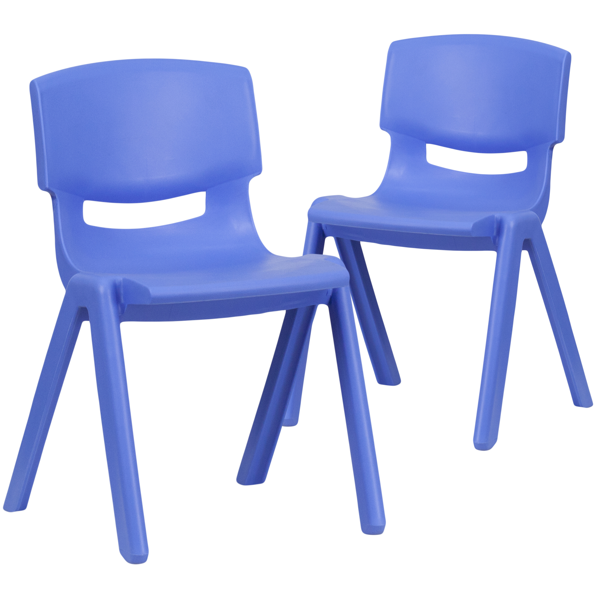 Flash Furniture, 2 Pack Blue Plastic School Chair-13.25Inch H Seat, Primary Color Blue, Included (qty.) 2, Model 2YUYCX004BLUE