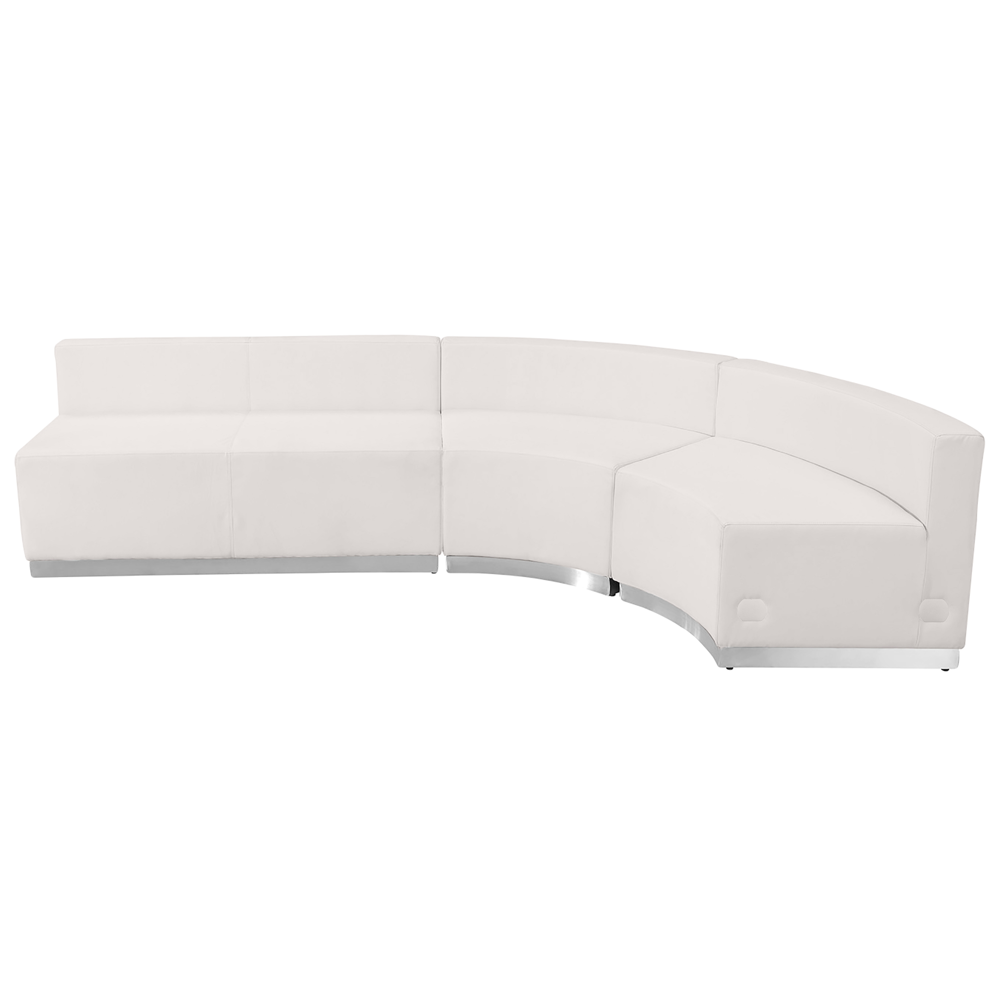 3 PC White LeatherSoft Reception Configuration, Primary Color White, Included (qty.) 3, Model - Flash Furniture ZB803750SWH