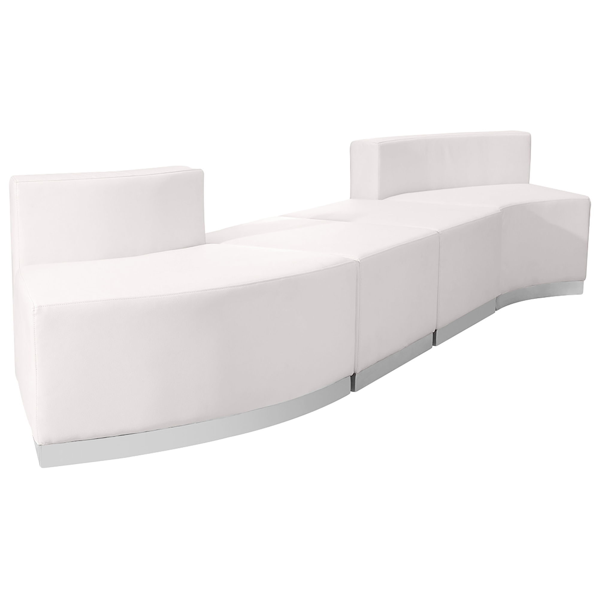 Flash Furniture, 4 PC White LeatherSoft Reception Configuration, Included (qty.) 4 Model ZB803860SWH